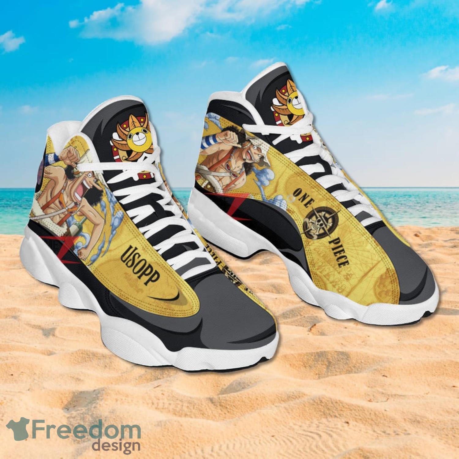 One Piece Usopp Air Jordan 13 Sneakers Anime Shoes Gift For Fans Product Photo 2