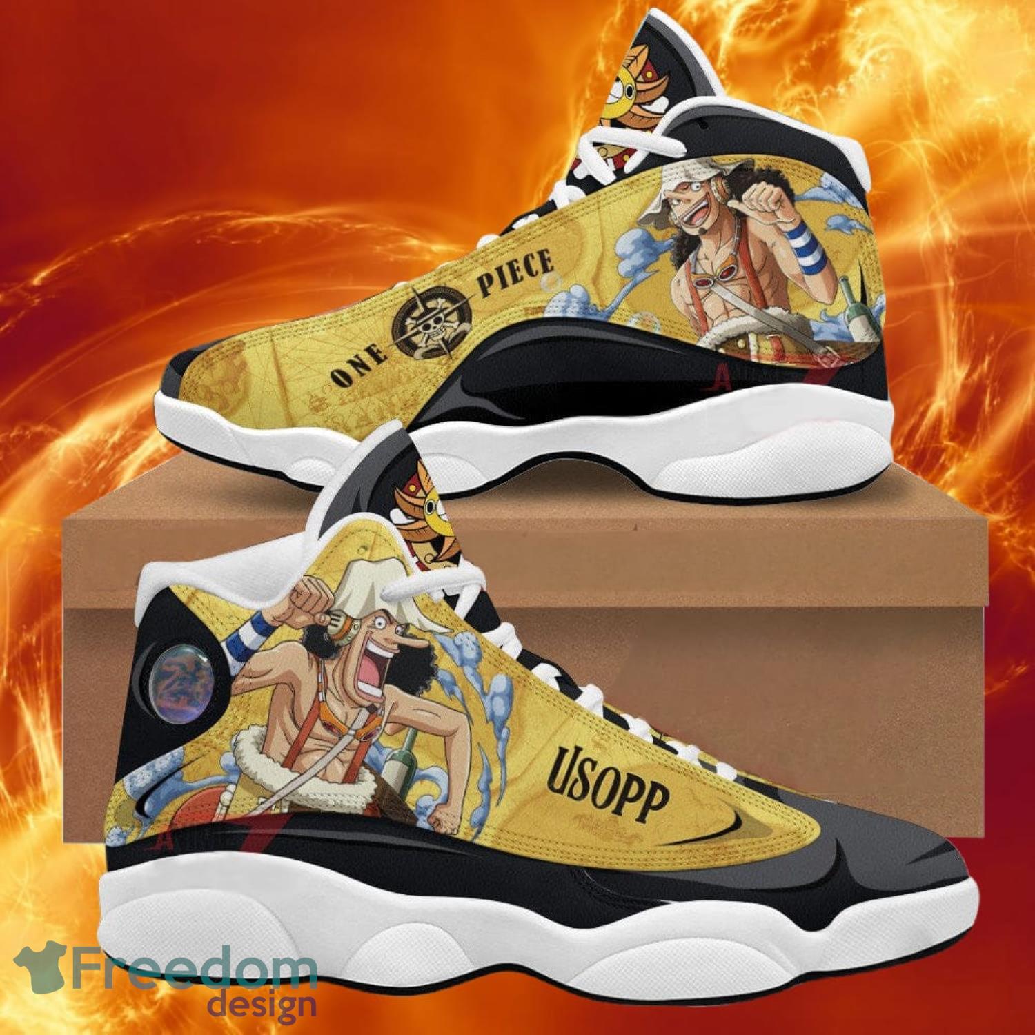 One Piece Usopp Air Jordan 13 Sneakers Anime Shoes Gift For Fans Product Photo 1