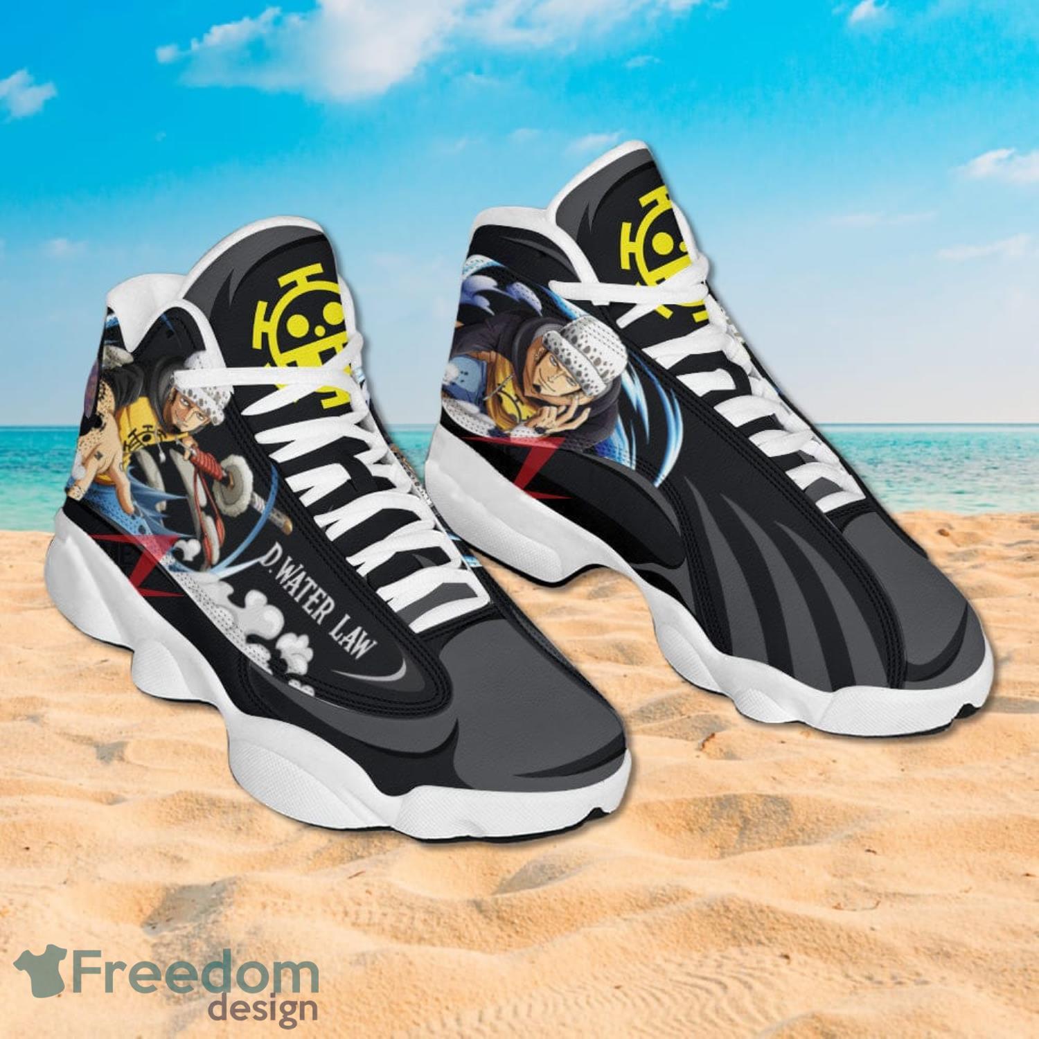 One Piece Water Law Air Jordan 13 Sneakers Anime Shoes Gift For Fans Product Photo 2