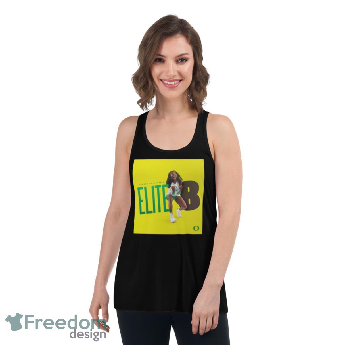 Oregon Volleyball Elite 8 shirt - Womens Flowy Racerback Tank Oregon Volleyball Elite 8 shirt - Womens Flowy Racerback Tank