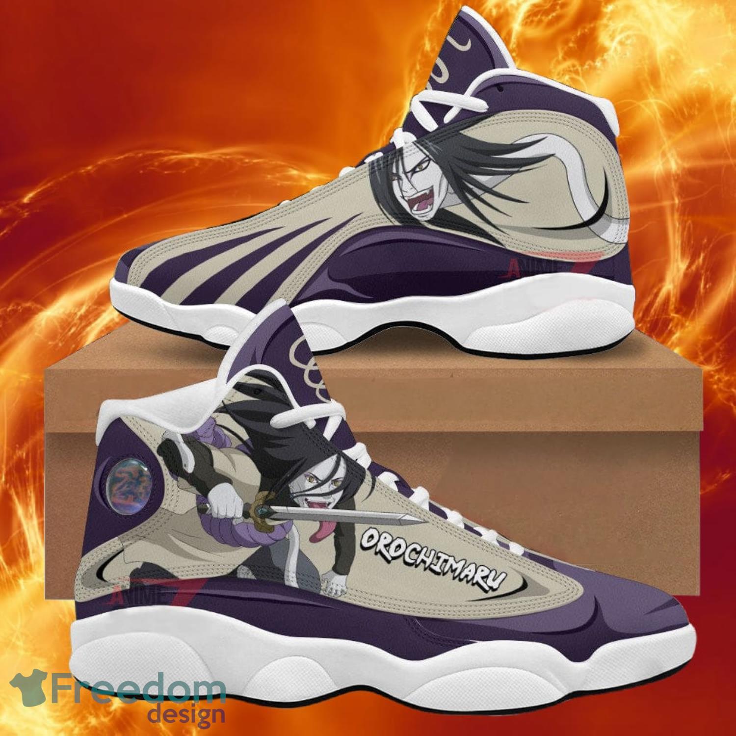 Orochimaru Naruto Anime Air Jordan 13 Sneakers Anime Shoes Gift For Fans Product Photo 1