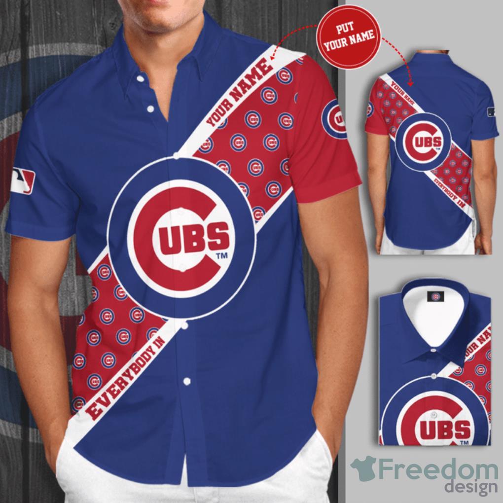 Personalized Name Chicago Cubs Dress Shirt Hawaiian Summer Aloha Shirt -  Freedomdesign