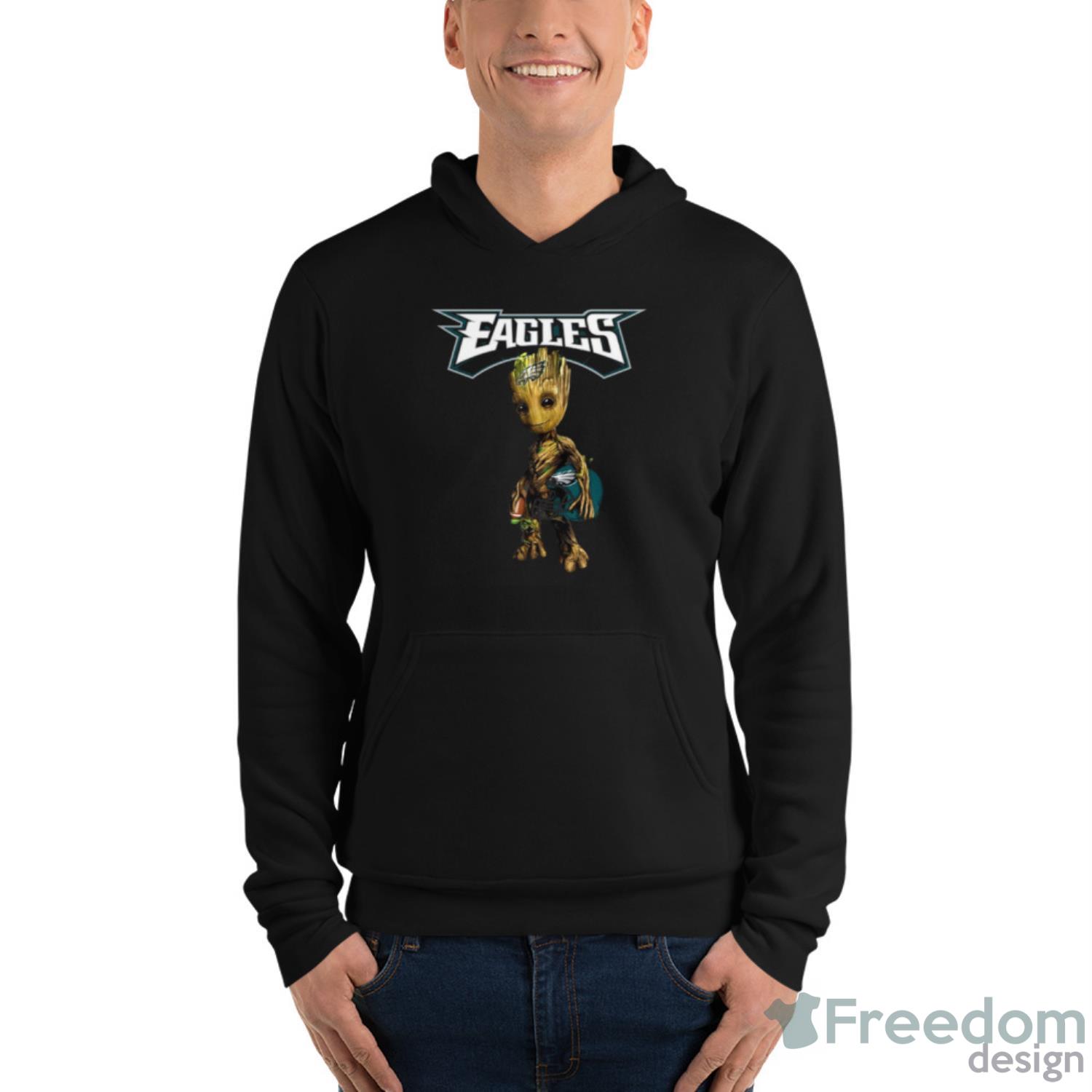 Philadelphia Eagles NFL Football Groot Marvel Guardians Of The Galaxy Shirt - Unisex Fleece Pullover Hoodie Philadelphia Eagles NFL Football Groot Marvel Guardians Of The Galaxy Shirt - Unisex Fleece Pullover Hoodie