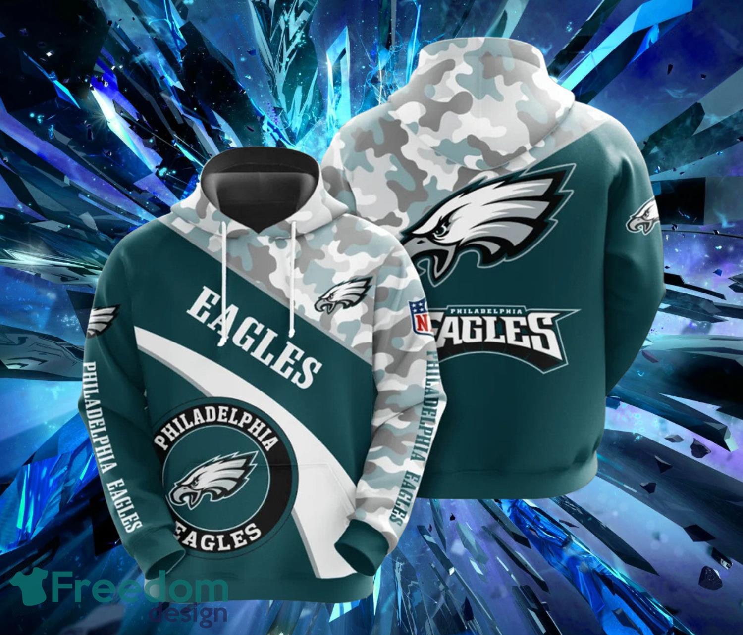 Philadelphia Eagles Seal Motifs Hoodies Full Over Print Product Photo 1