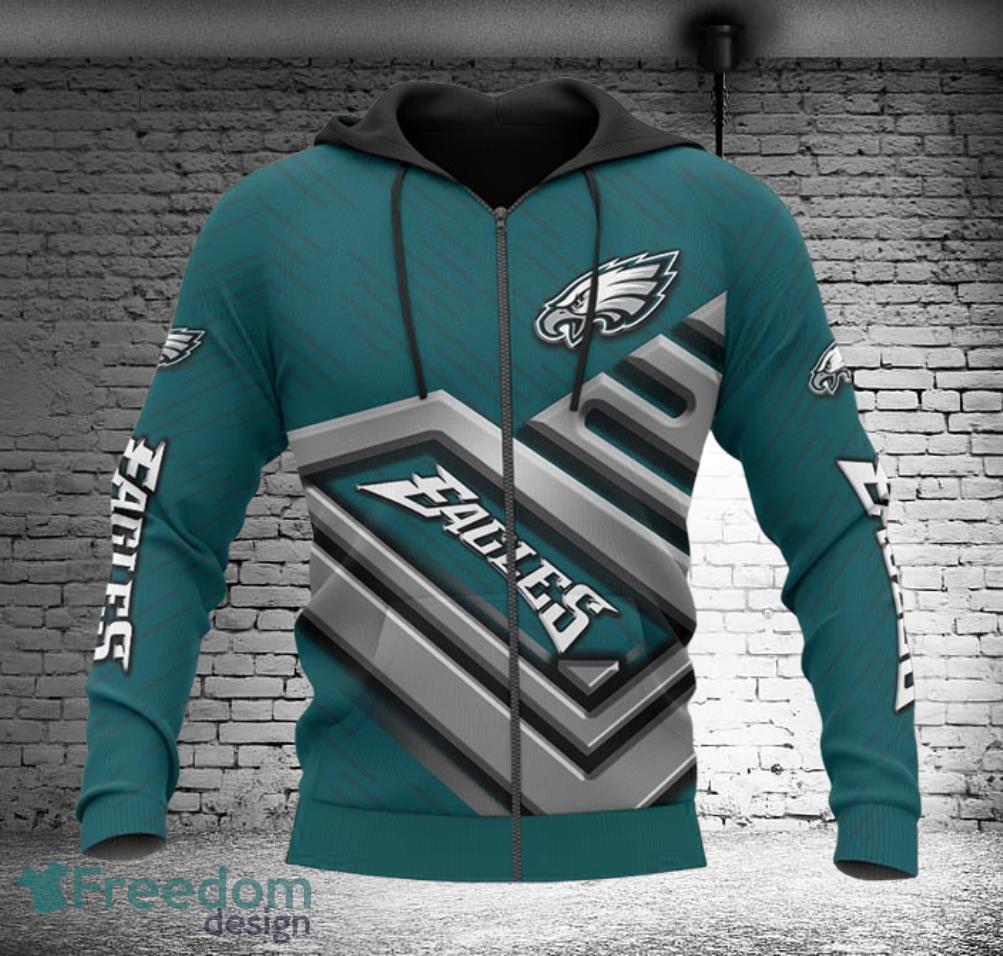 Philadelphia Eagles Zip Up Hoodies Full Over Print - Freedomdesign