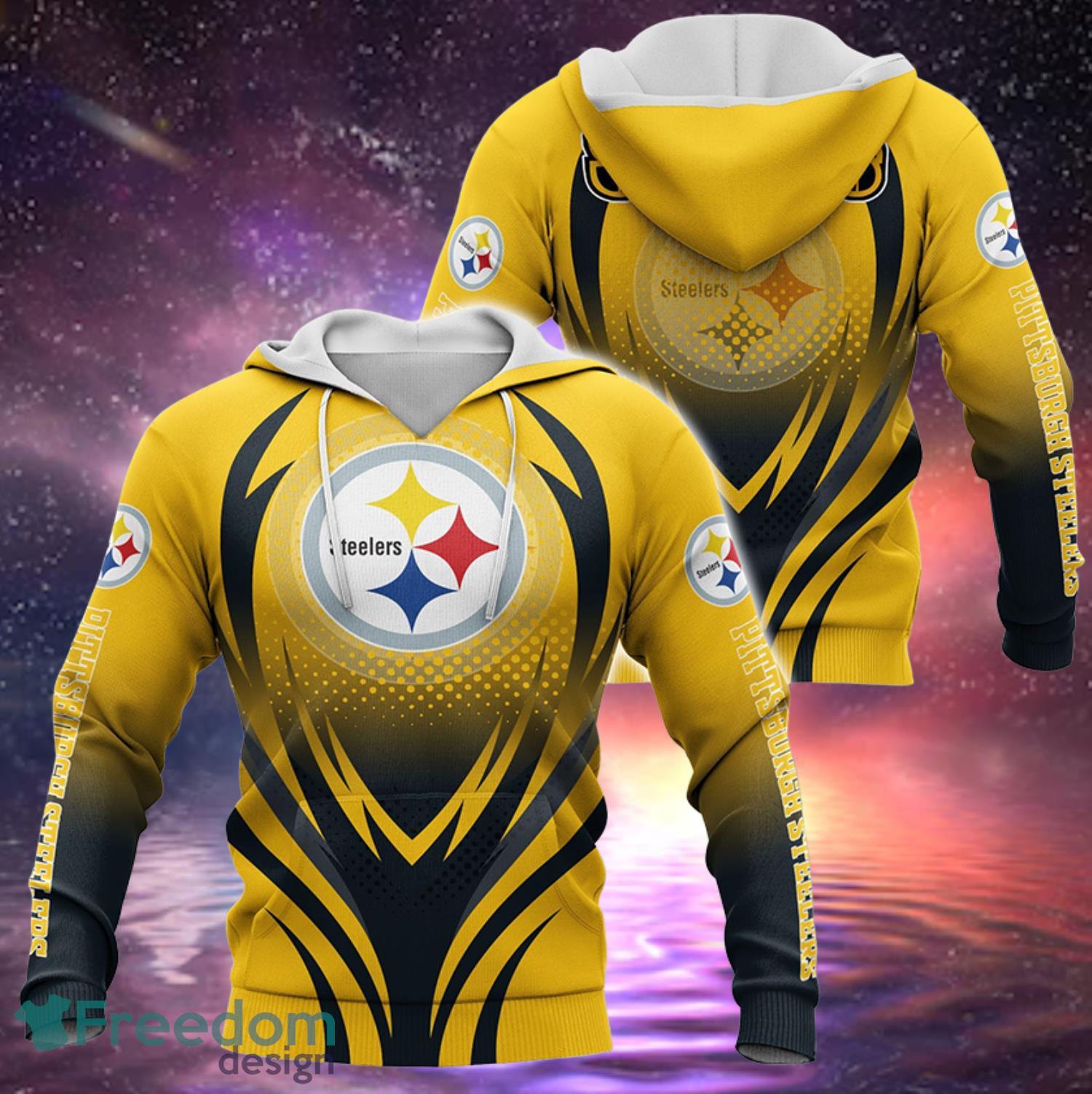 Steelers Hoodie 3D Floral Skull Pittsburgh Steelers Gift