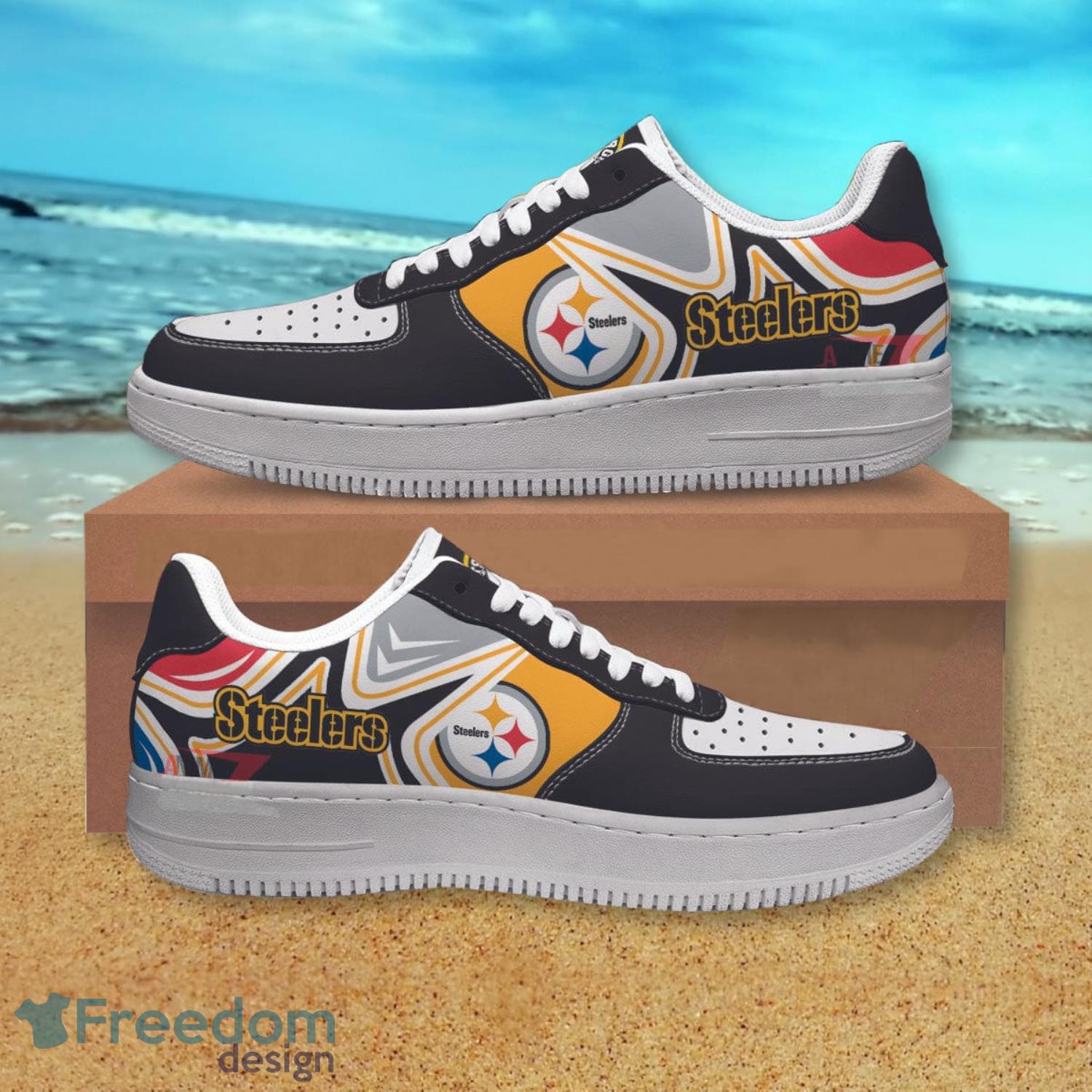 Pittsburgh Steelers NFL Black Air Force Shoes Gift For Fans Product Photo 1