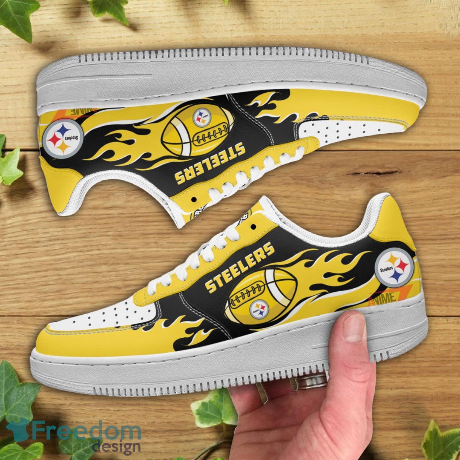 Pittsburgh Steelers NFL Yellow Air Force Shoes Gift For Fans - Freedomdesign