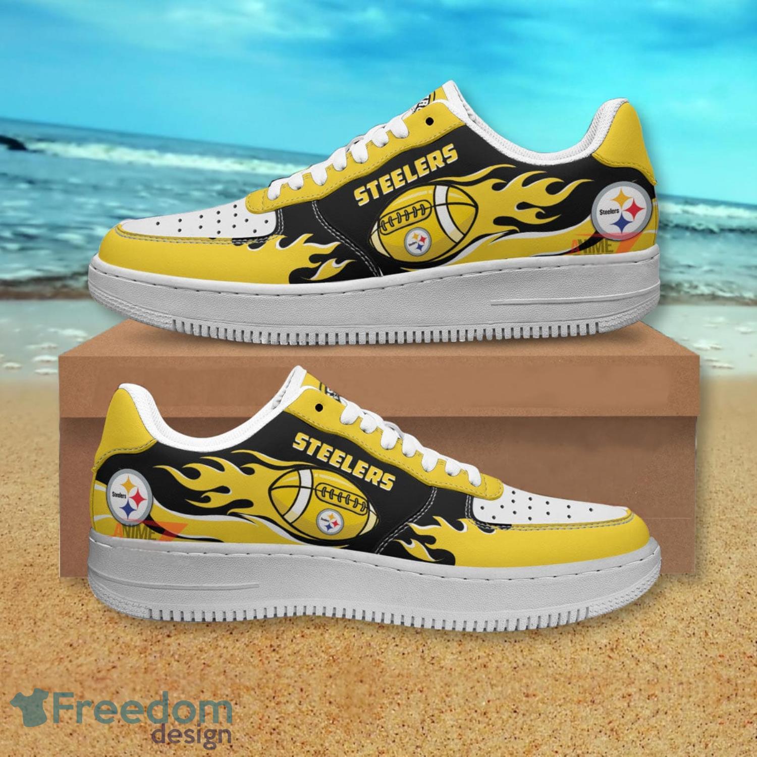 Pittsburgh Steelers NFL Yellow Air Force Shoes Gift For Fans Product Photo 1