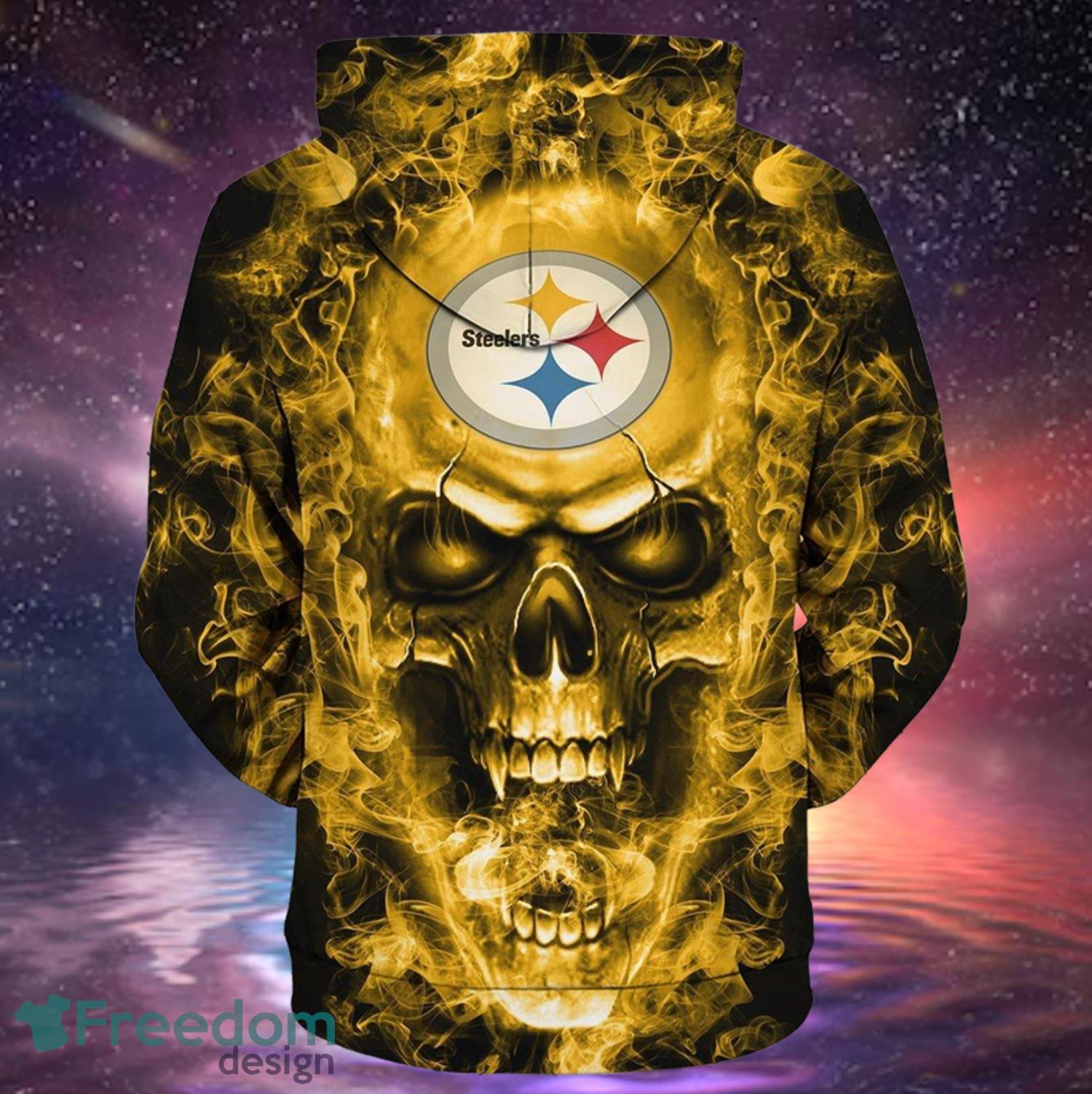 18% SALE OFF Pittsburgh Steelers Hoodies Men's 3D Death Skull Hoodies – 4  Fan Shop