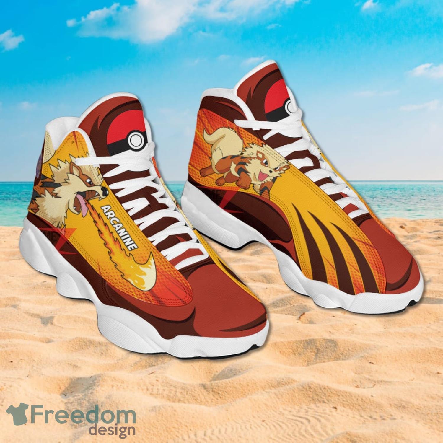 Pokemon Arcanine Air Jordan 13 Sneakers Anime Shoes Gift For Fans Product Photo 2