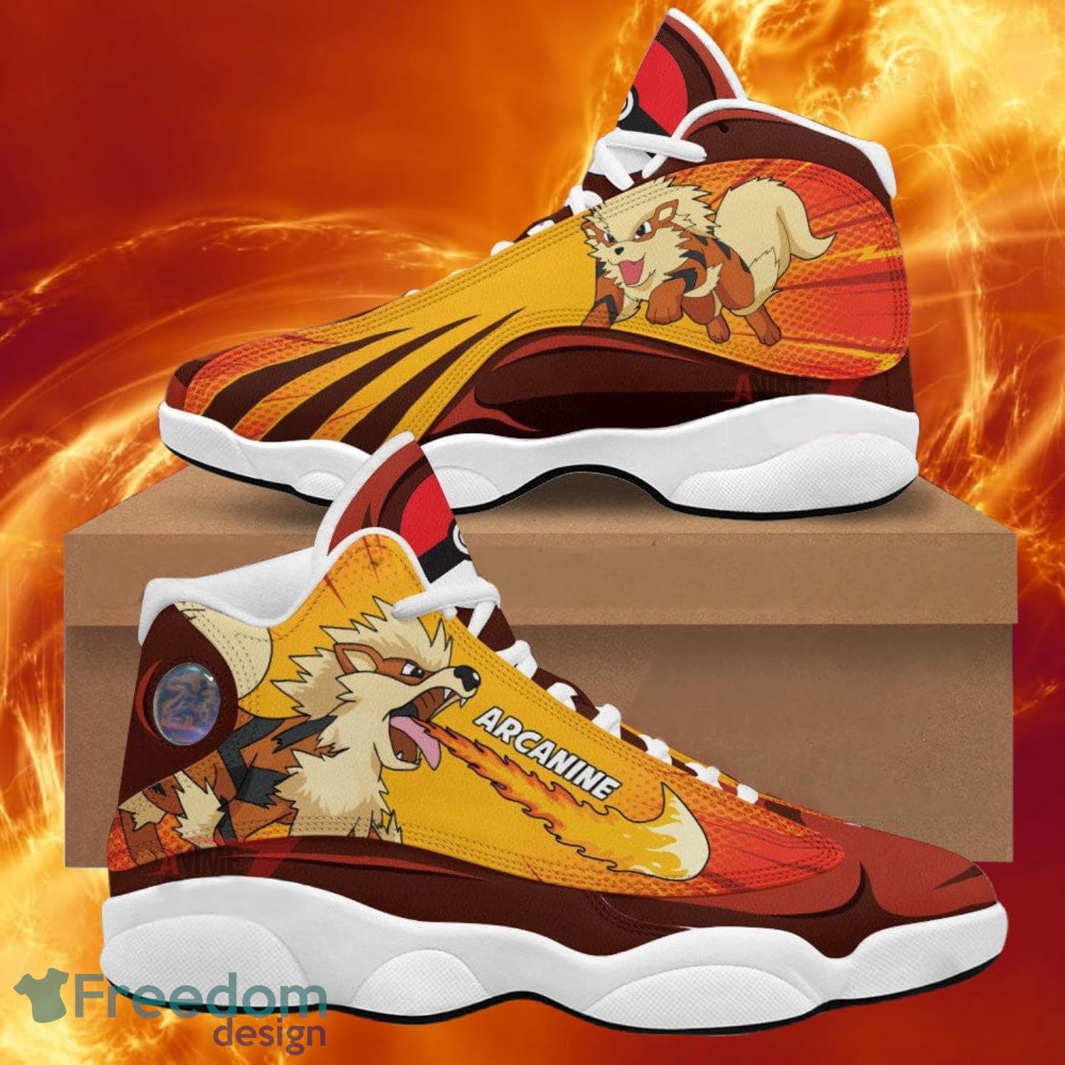 Pokemon Arcanine Air Jordan 13 Sneakers Anime Shoes Gift For Fans Product Photo 1