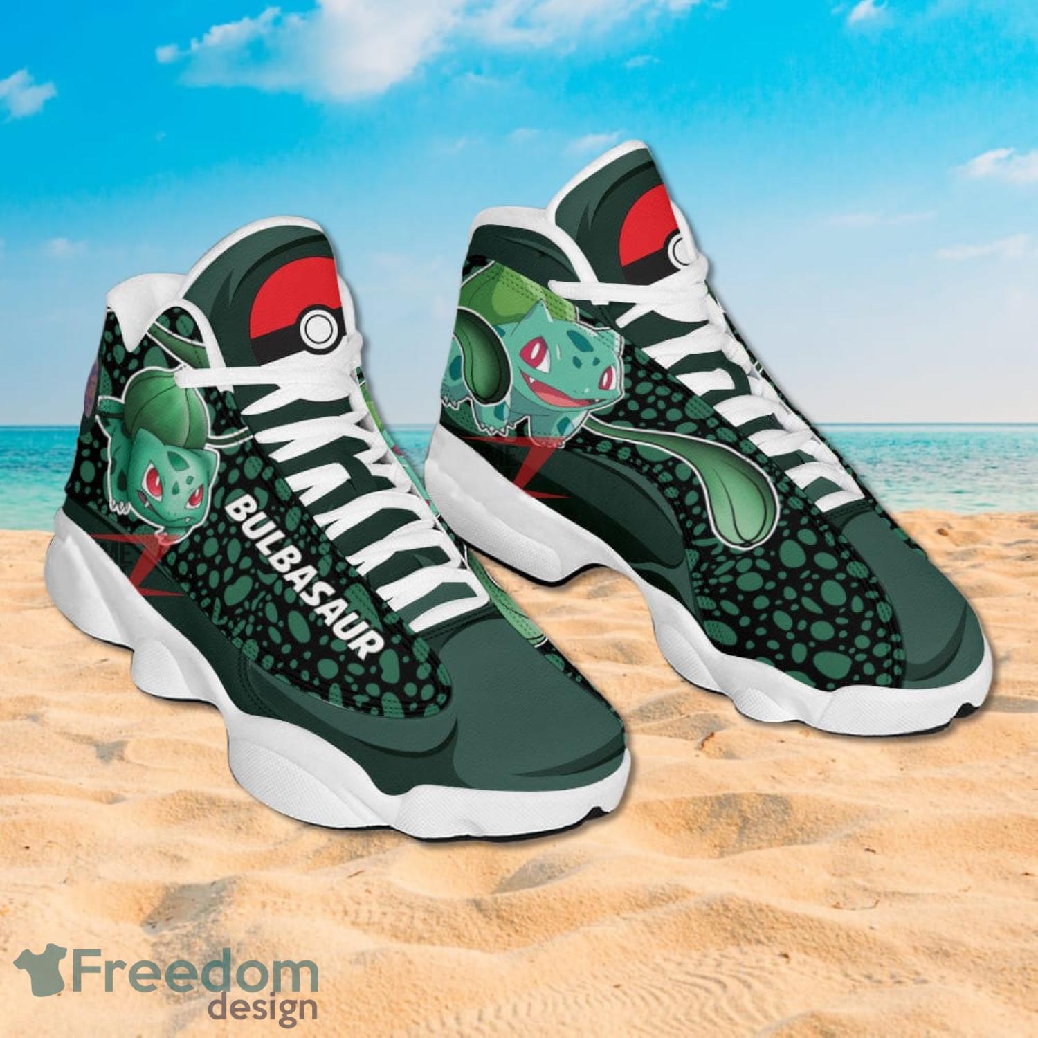 Pokemon Bulbasaur Air Jordan 13 Sneakers Anime Shoes Gift For Fans Product Photo 2