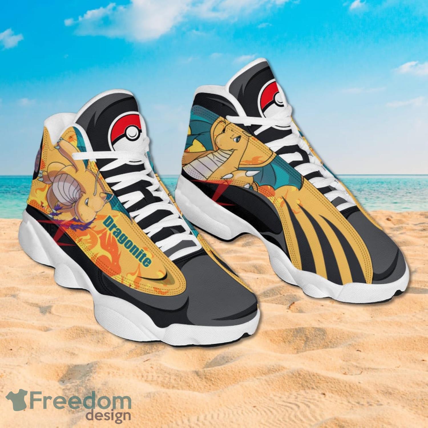 Pokemon Dragonite Air Jordan 13 Sneakers Anime Shoes Gift For Fans Product Photo 2