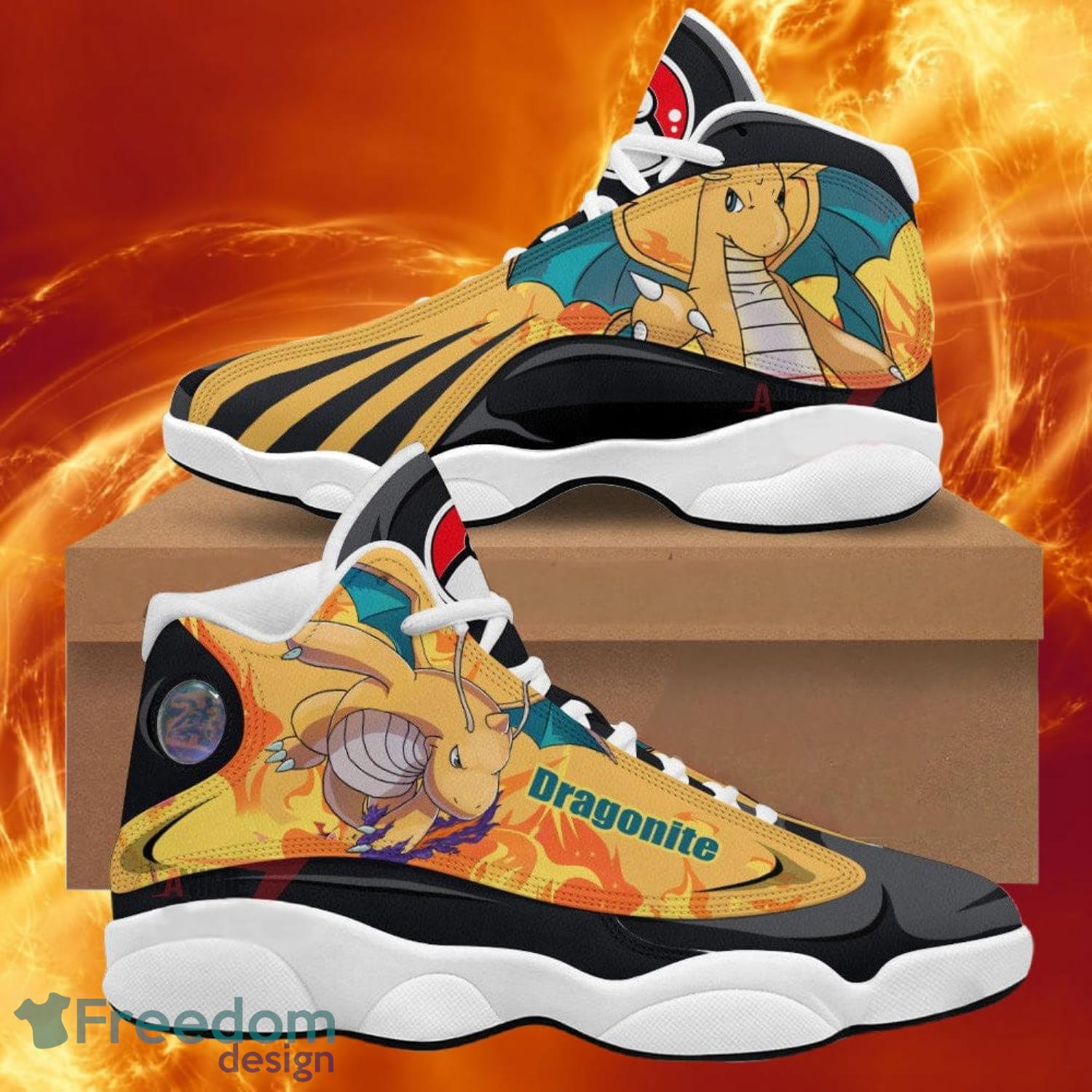 Pokemon Dragonite Air Jordan 13 Sneakers Anime Shoes Gift For Fans Product Photo 1