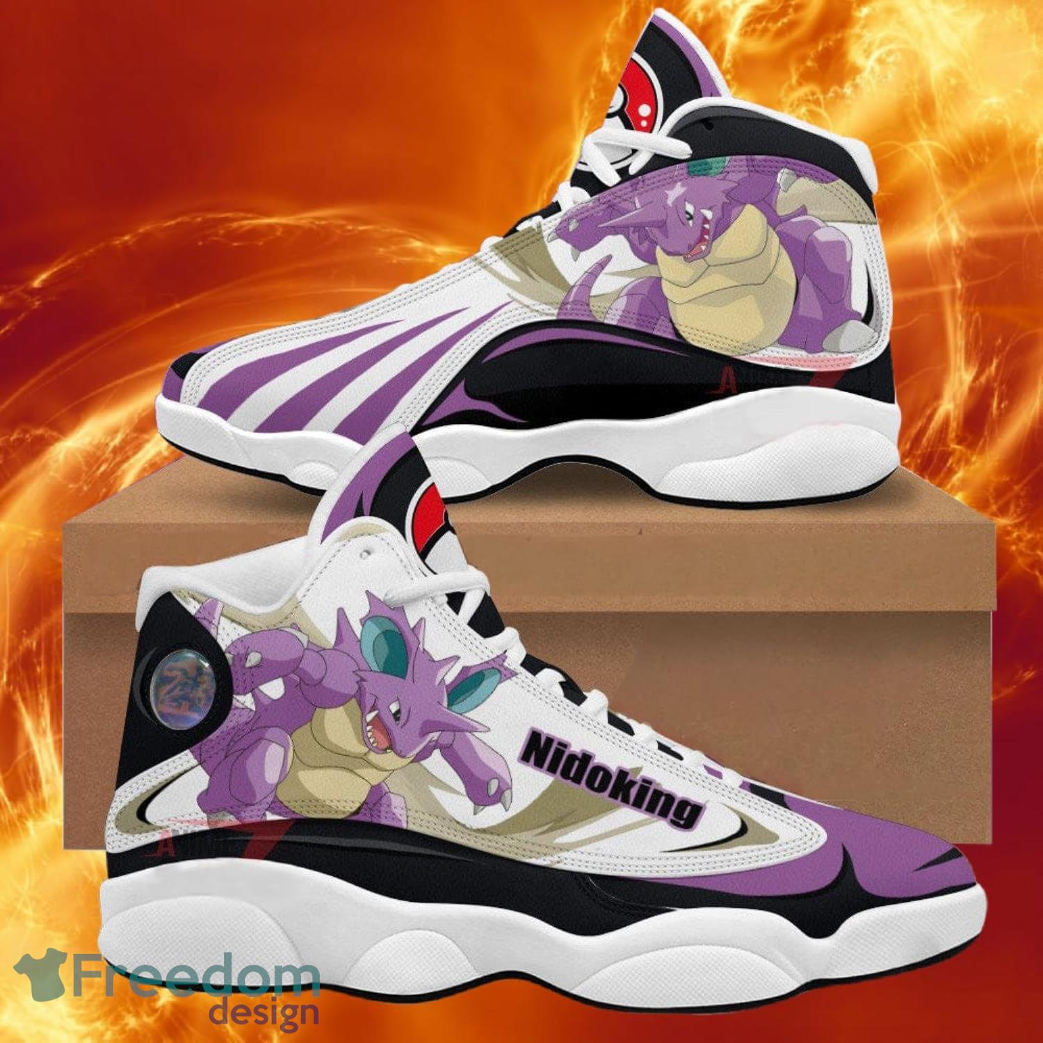 Pokemon Nidoking Air Jordan 13 Sneakers Anime Shoes Gift For Fans Product Photo 1