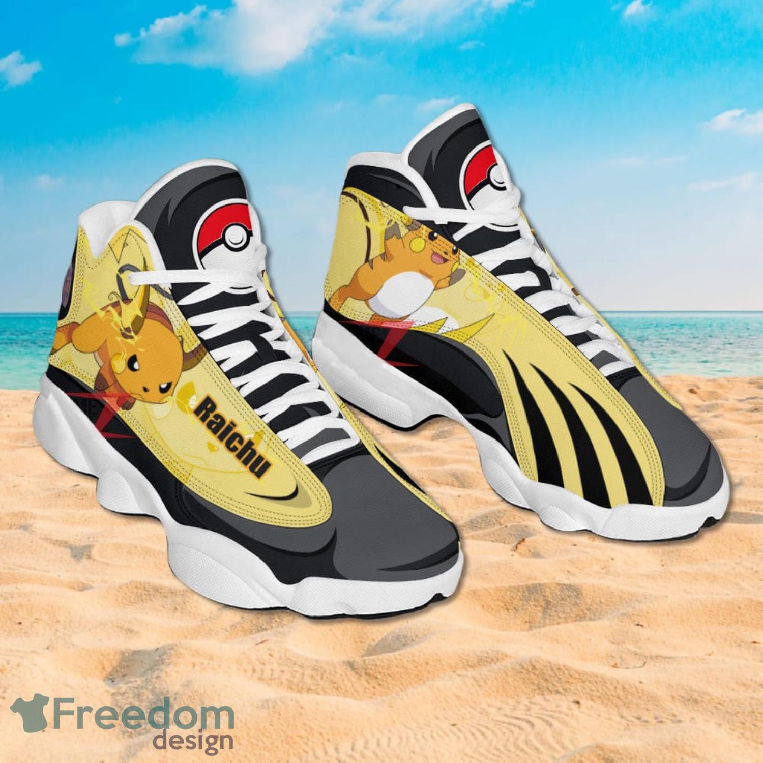 Pokemon Raichu Air Jordan 13 Sneakers Anime Shoes Gift For Fans Product Photo 2