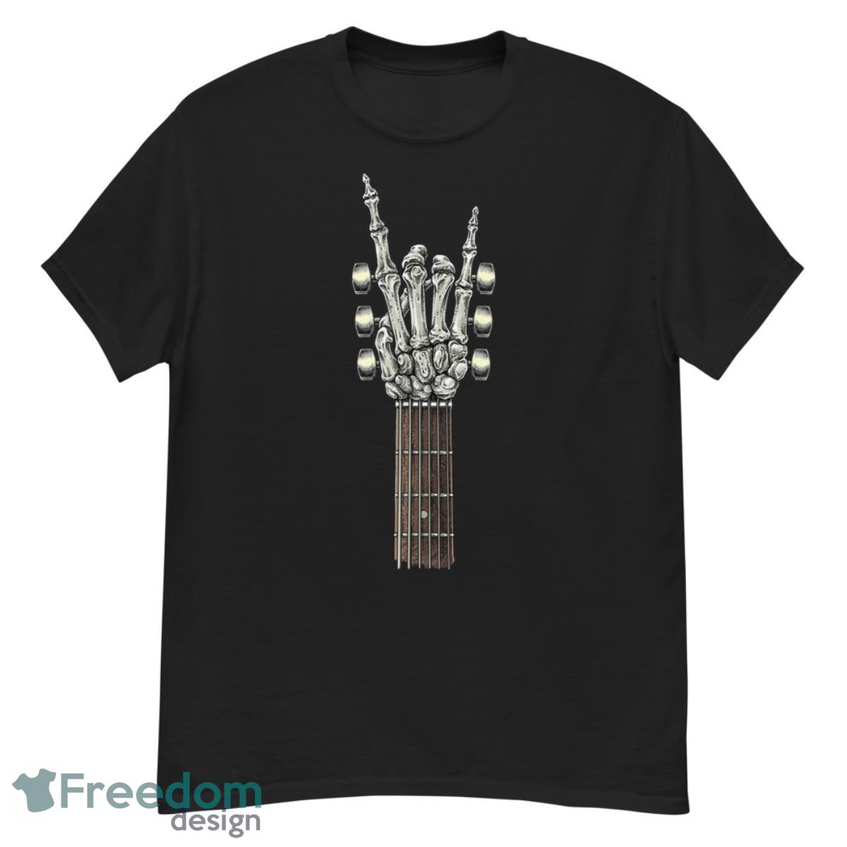 Rock On Guitar Neck - With A Sweet Rock & Roll Skeleton Hand Shirt - G500 Men’s Classic T-Shirt