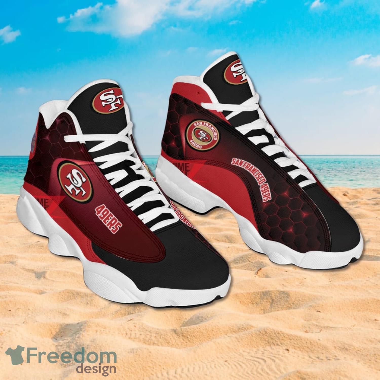 San Francisco 49ers Air Jordan 13 Sneakers Nfl Custom Sport Shoes Product Photo 2