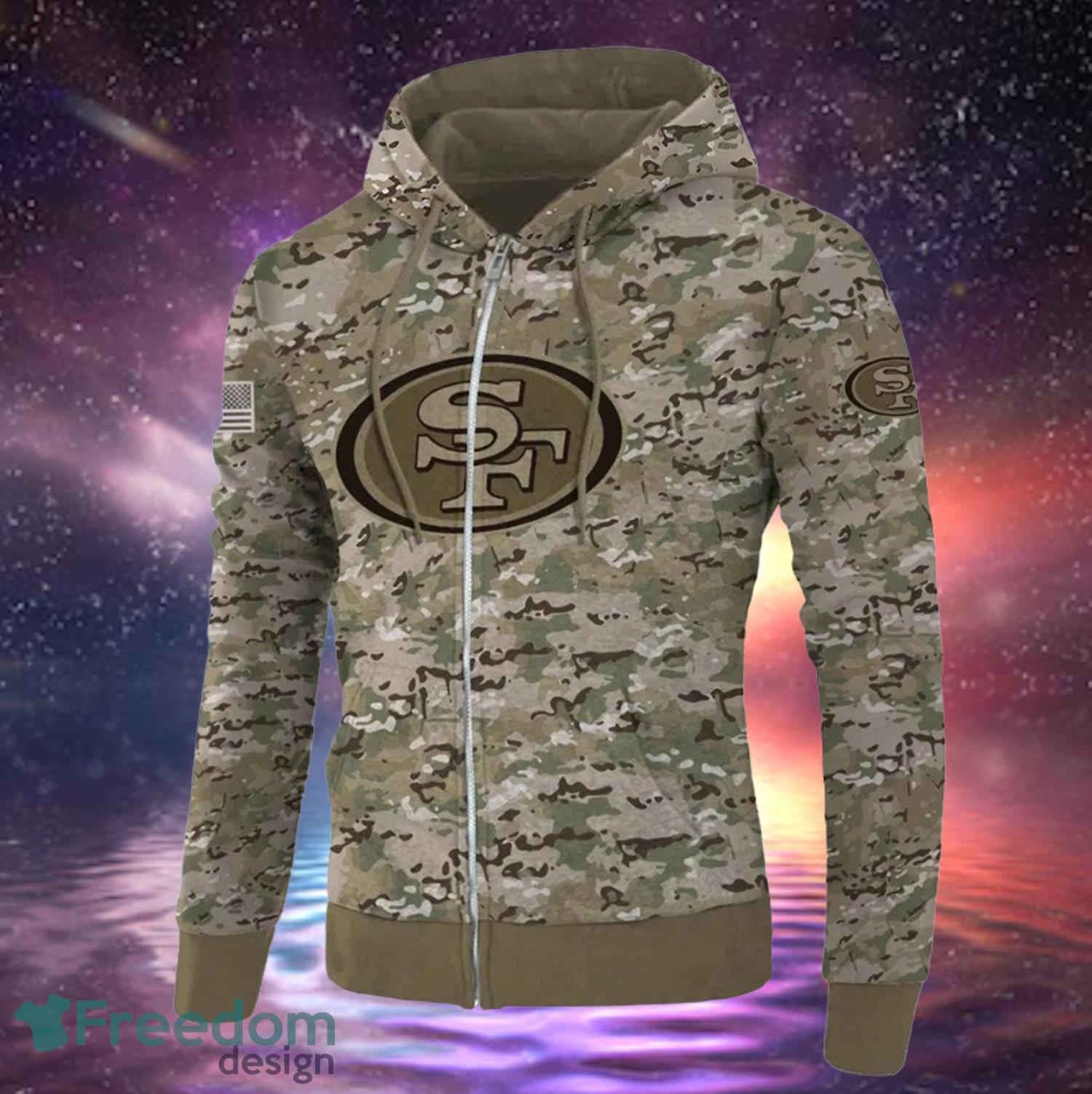 San Francisco 49ers Camo Hoodies Full Over Print Product Photo 1