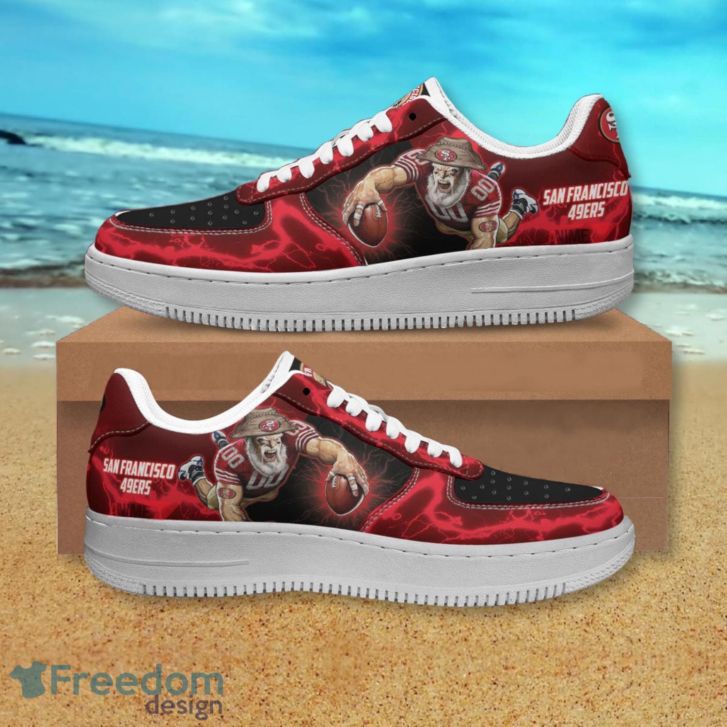 San Francisco 49ers NFL Air Force Shoes Gift For Fans Product Photo 1