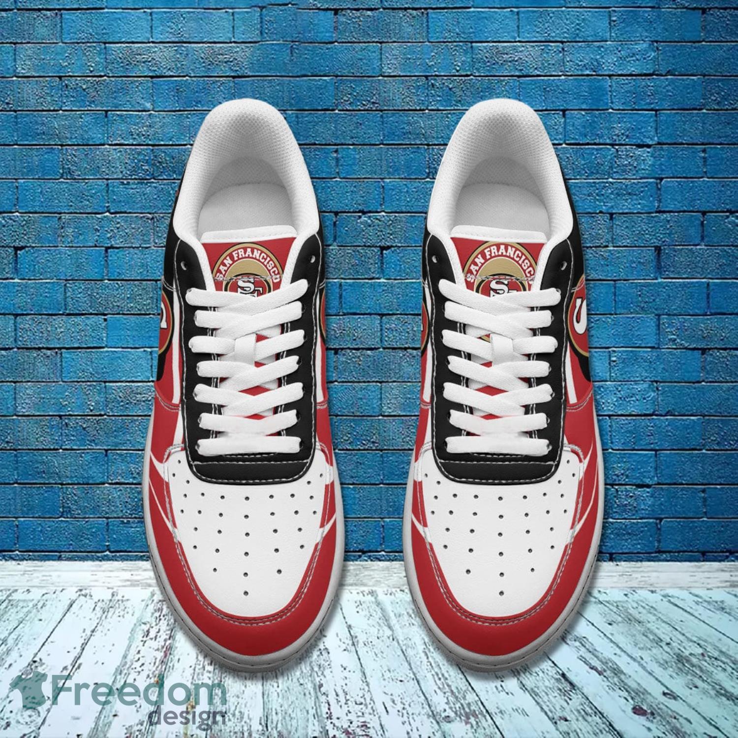 San Francisco 49ers NFL Red And Black Air Force Shoes Gift For Fans