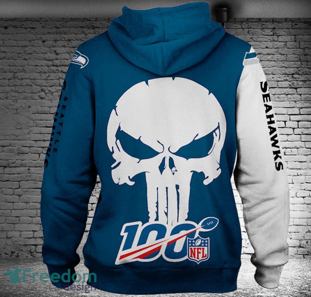 Seattle Seahawks Skull Hoodies Full Over Print Product Photo 2