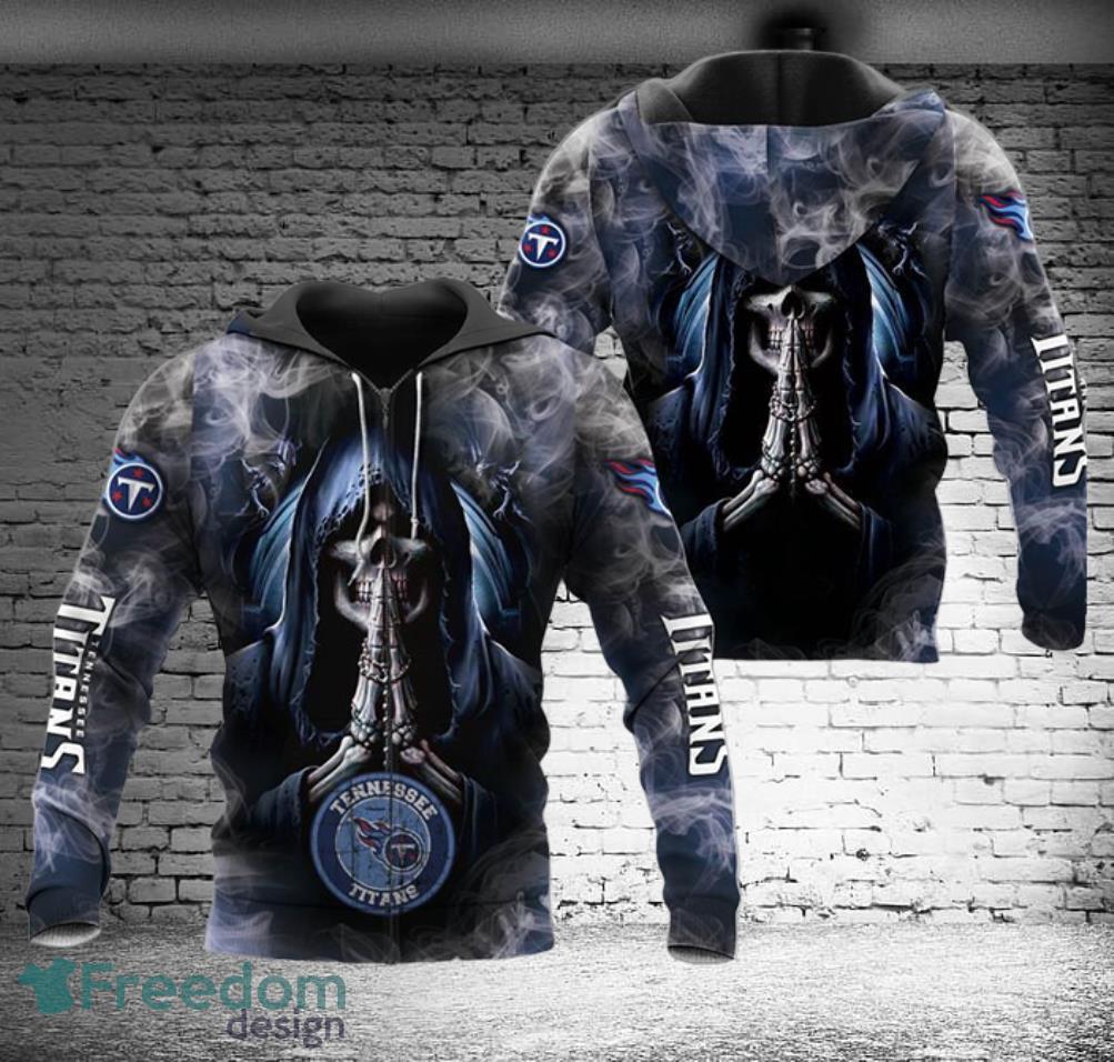 Tennessee Titans Skull Background Smoke Hoodies Full Over Print Product Photo 2