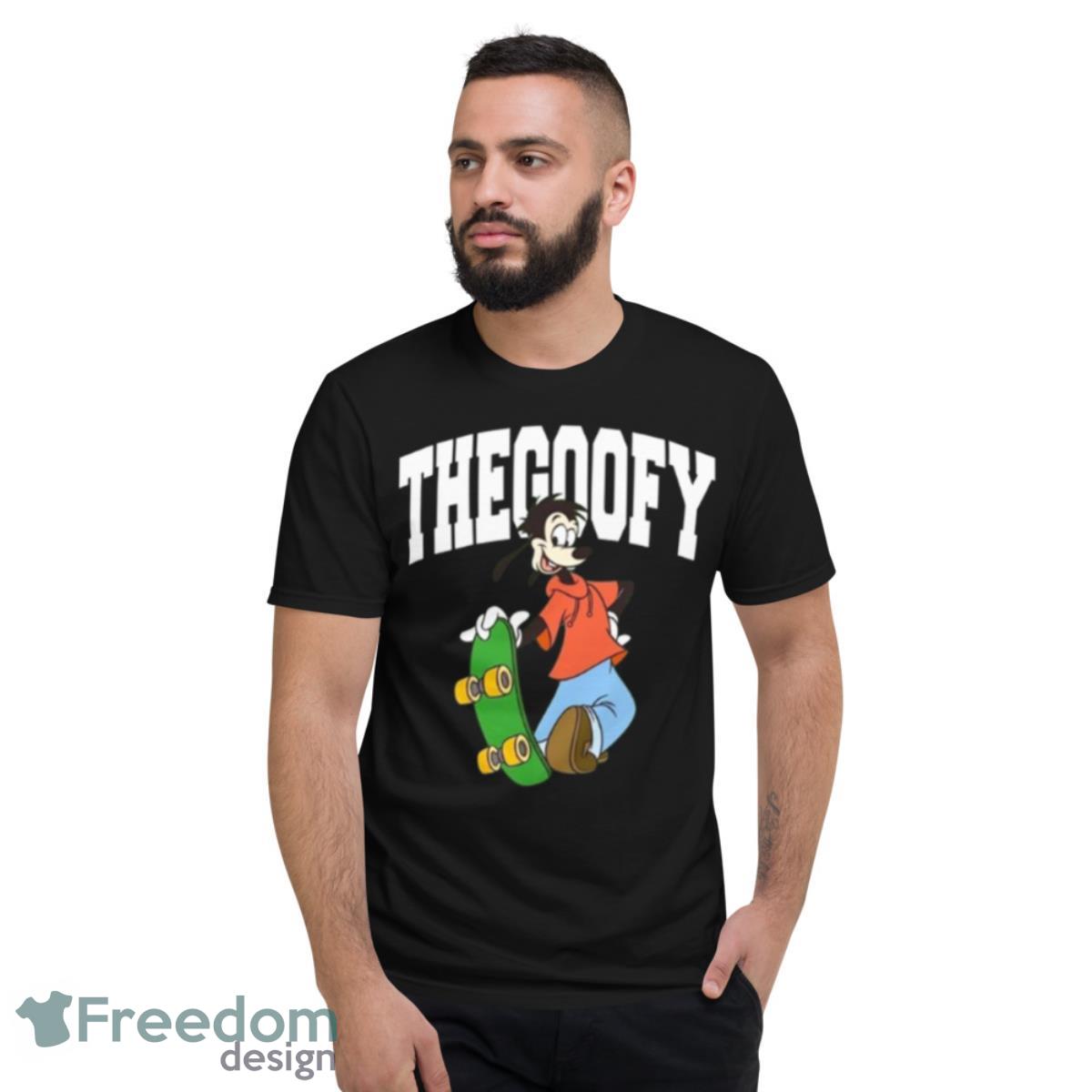 The Goofy White Logo Cartoon Disney shirt - Short Sleeve T-Shirt