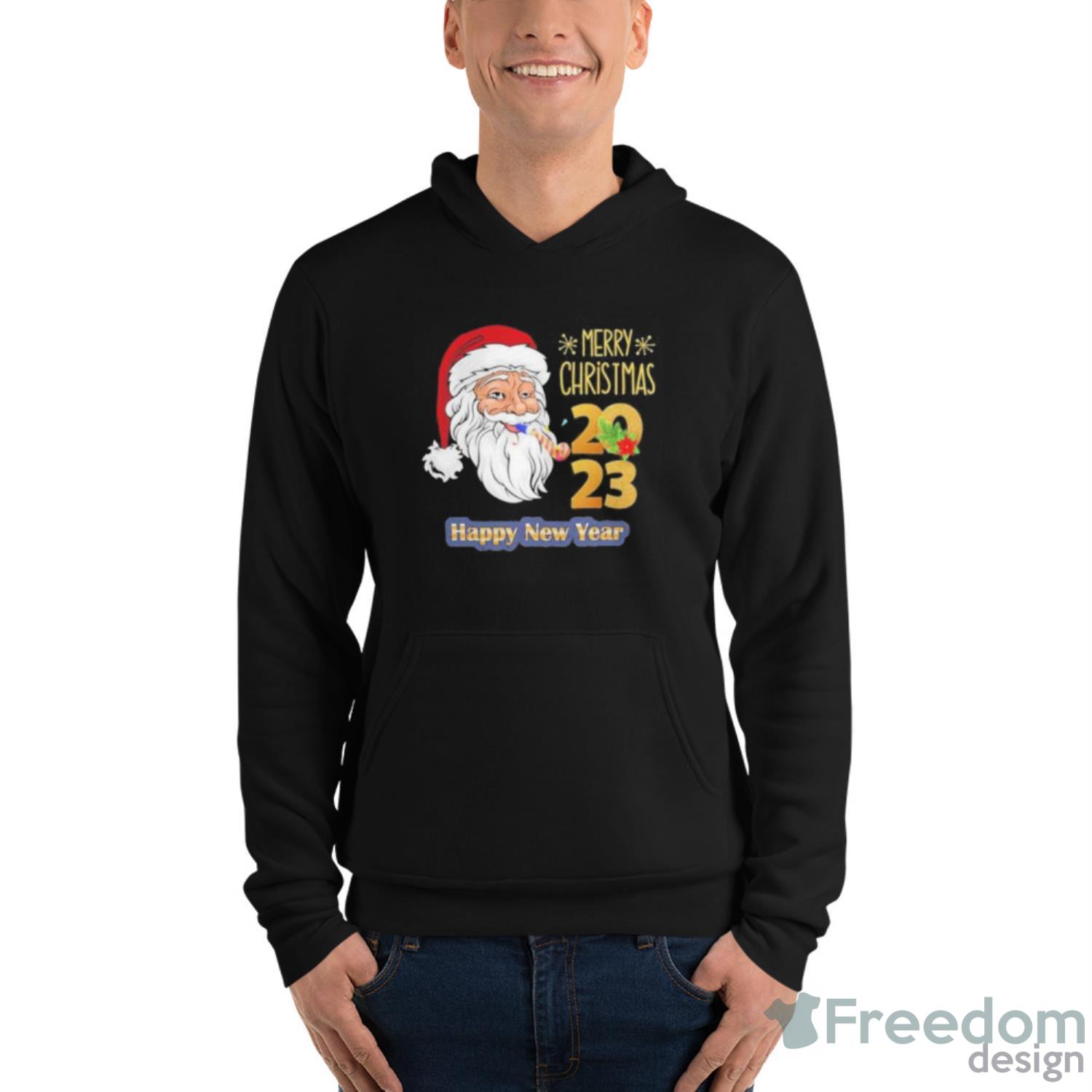 The santa Christmas approaching happy new year 2023 fannmade Shirt - Unisex Fleece Pullover Hoodie The santa Christmas approaching happy new year 2023 fannmade Shirt - Unisex Fleece Pullover Hoodie