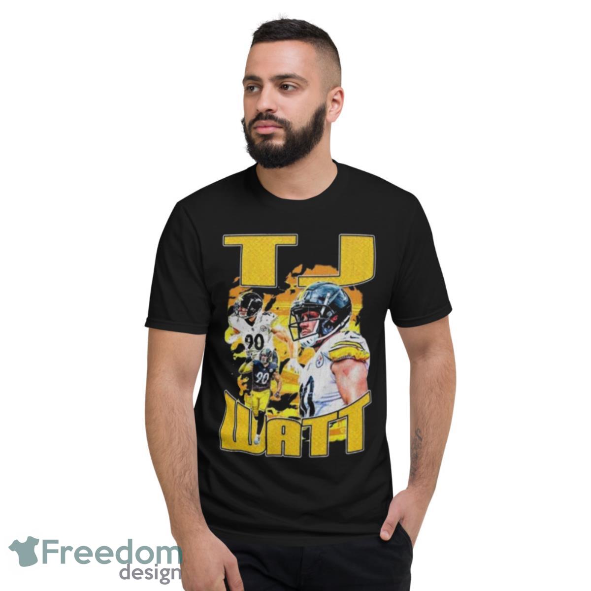 TJ Watt Vintage Pittsburgh Steelers Shirt - Short Sleeve T-Shirt