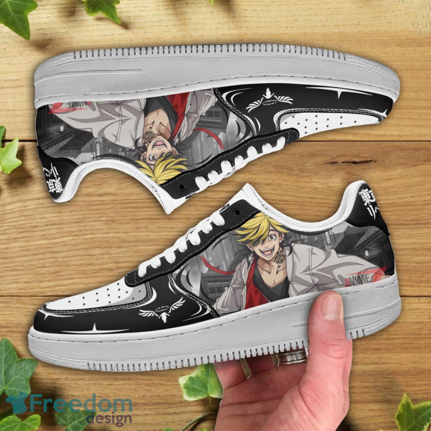 Tokyo Revengers Kazutora Hanemiya Air Force Shoes Gift For Anime's Fans