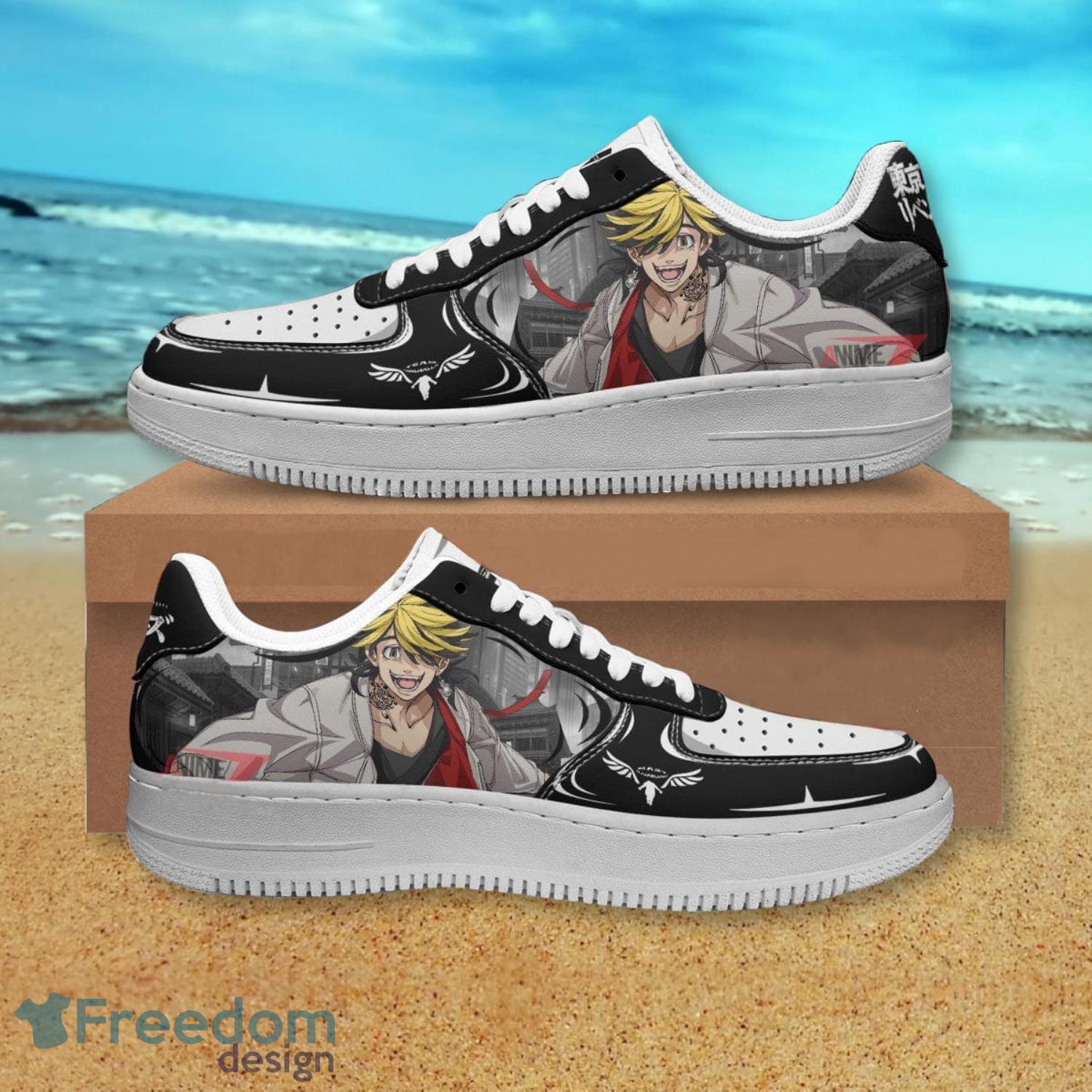 Tokyo Revengers Kazutora Hanemiya Air Force Shoes Gift For Anime's Fans Product Photo 1
