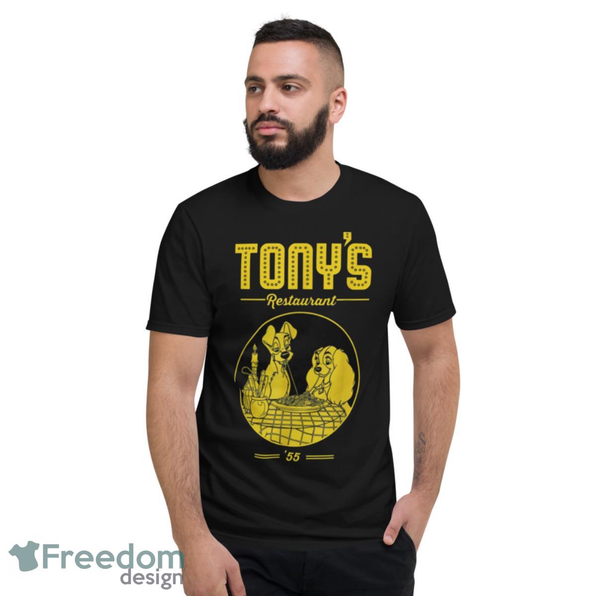 Tony’s Restaurant Cartoon Lady And The Tramp Logo shirt - Short Sleeve T-Shirt