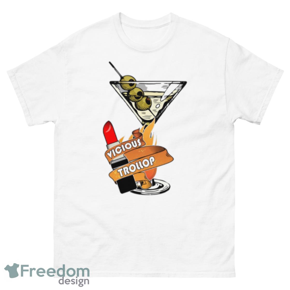 Vicious Trollop Lipstick With Cocktail shirt - 500 Men’s Classic Tee Gildan