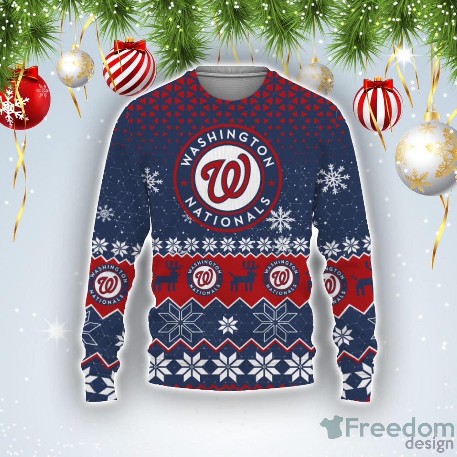 Washington Redskins Snowflakes Pattern Ugly Christmas Sweater - YesItCustom