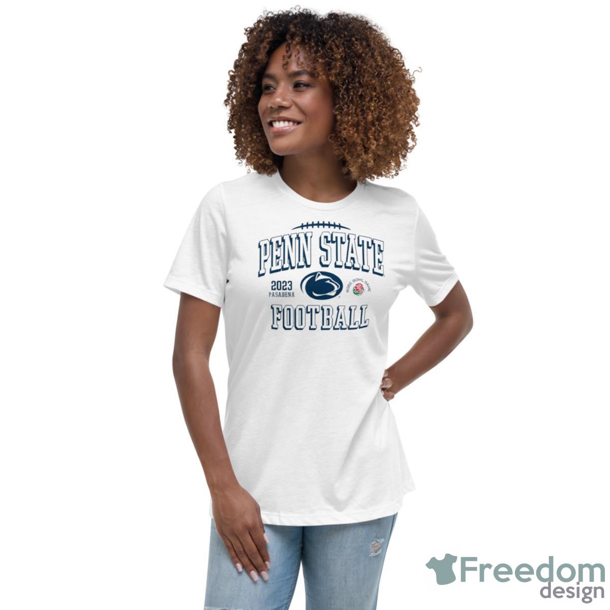 Penn State Rose Bowl Game 2023 Football Shirt - Womens Relaxed Short Sleeve Jersey Tee Penn State Rose Bowl Game 2023 Football Shirt - Womens Relaxed Short Sleeve Jersey Tee