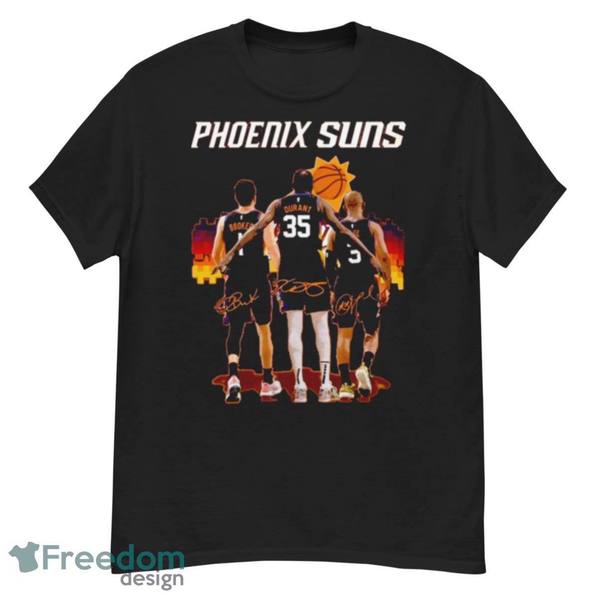 2023 Phoenix Suns Devin Booker Kevin Durant Chris Paul Signatures Shirt - G500 Men’s Classic T-Shirt