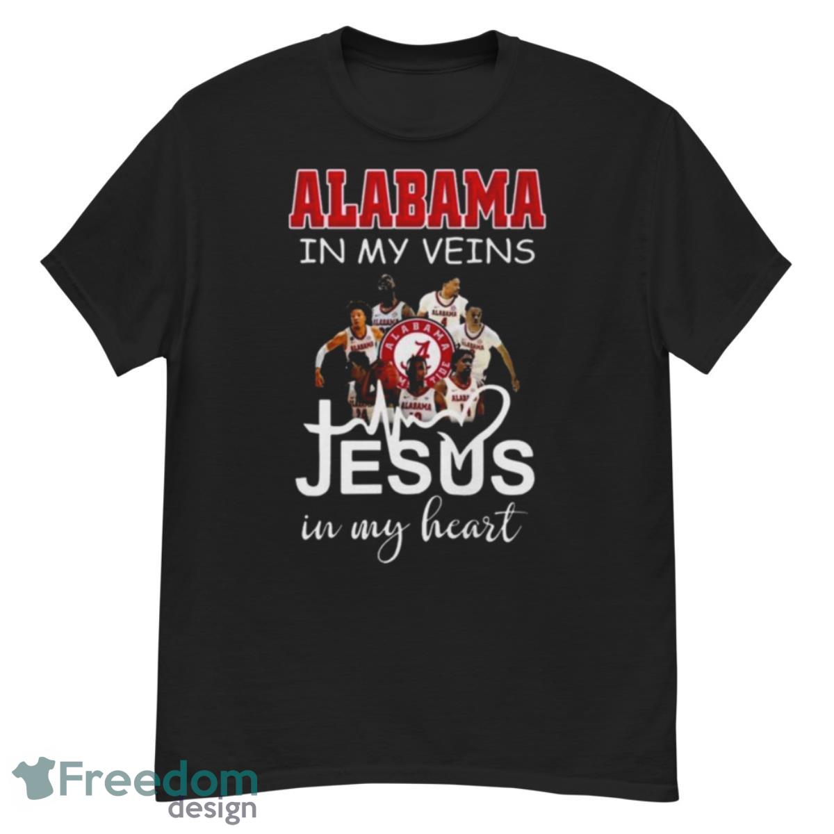 Alabama Crimson Tide In My Veins Jesus In My Heart 2023 shirt - G500 Men’s Classic T-Shirt