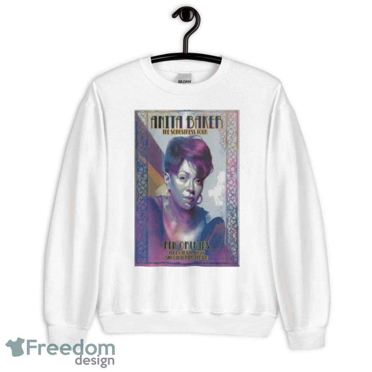 Anita Baker 2023 The Songstress Tour Feb 17th Smoothie King Center New Orleans Poster Shirt - Unisex Heavy Blend Crewneck Sweatshirt