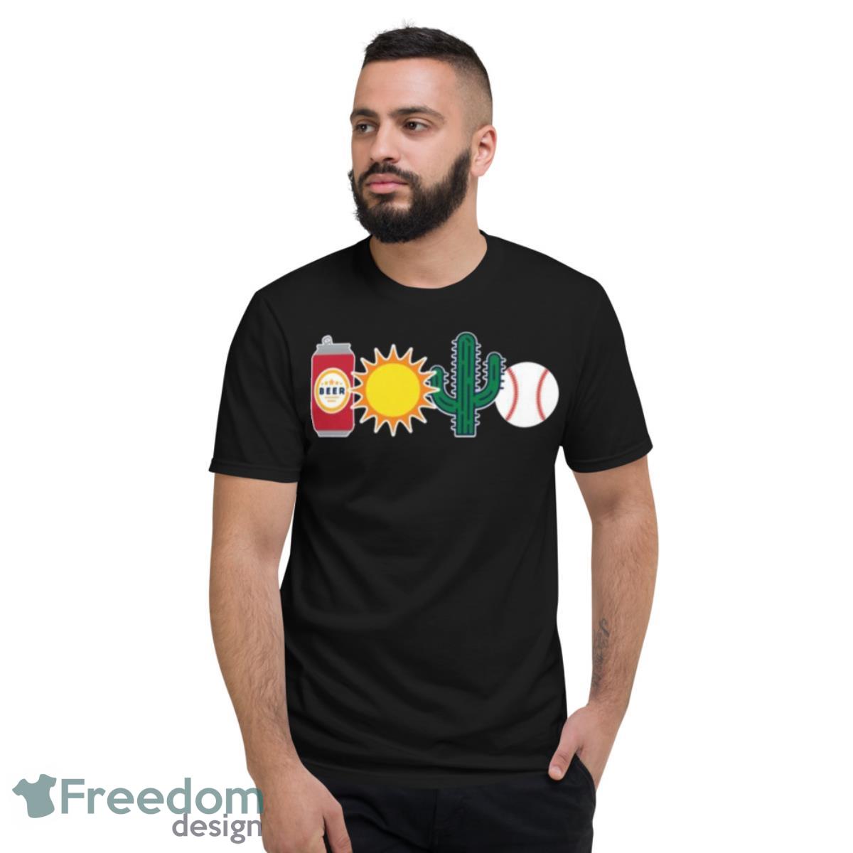 Beer, Sun, Cactus And Baseball Spring Training Shirt - Short Sleeve T-Shirt