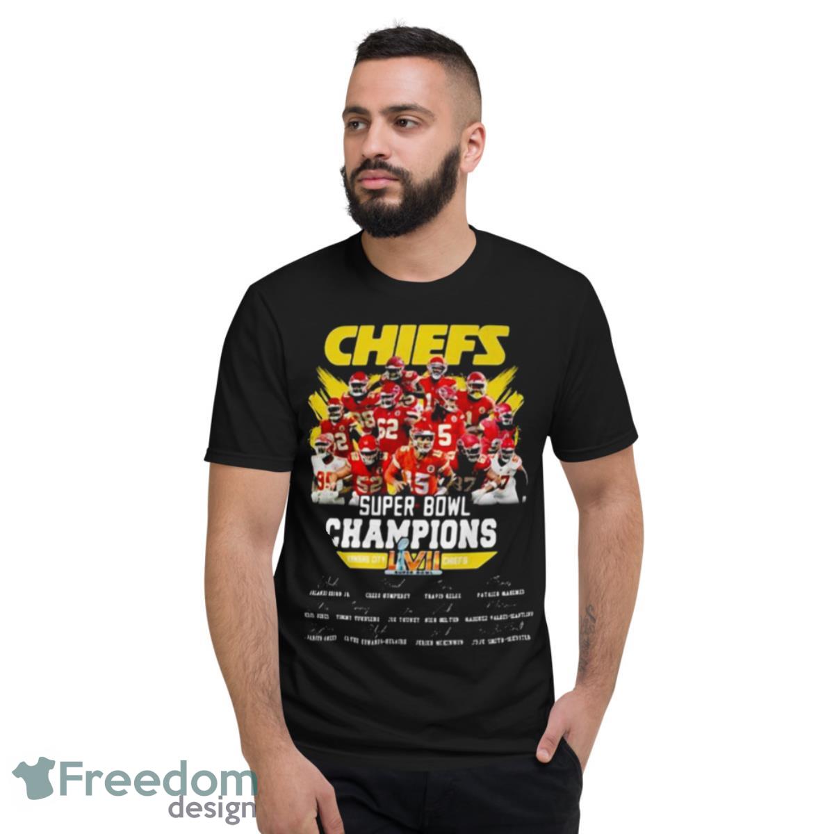 Chiefs Super Bowl Champions LVII Kansas City Chiefs Signatures 2023 Shirt - Short Sleeve T-Shirt