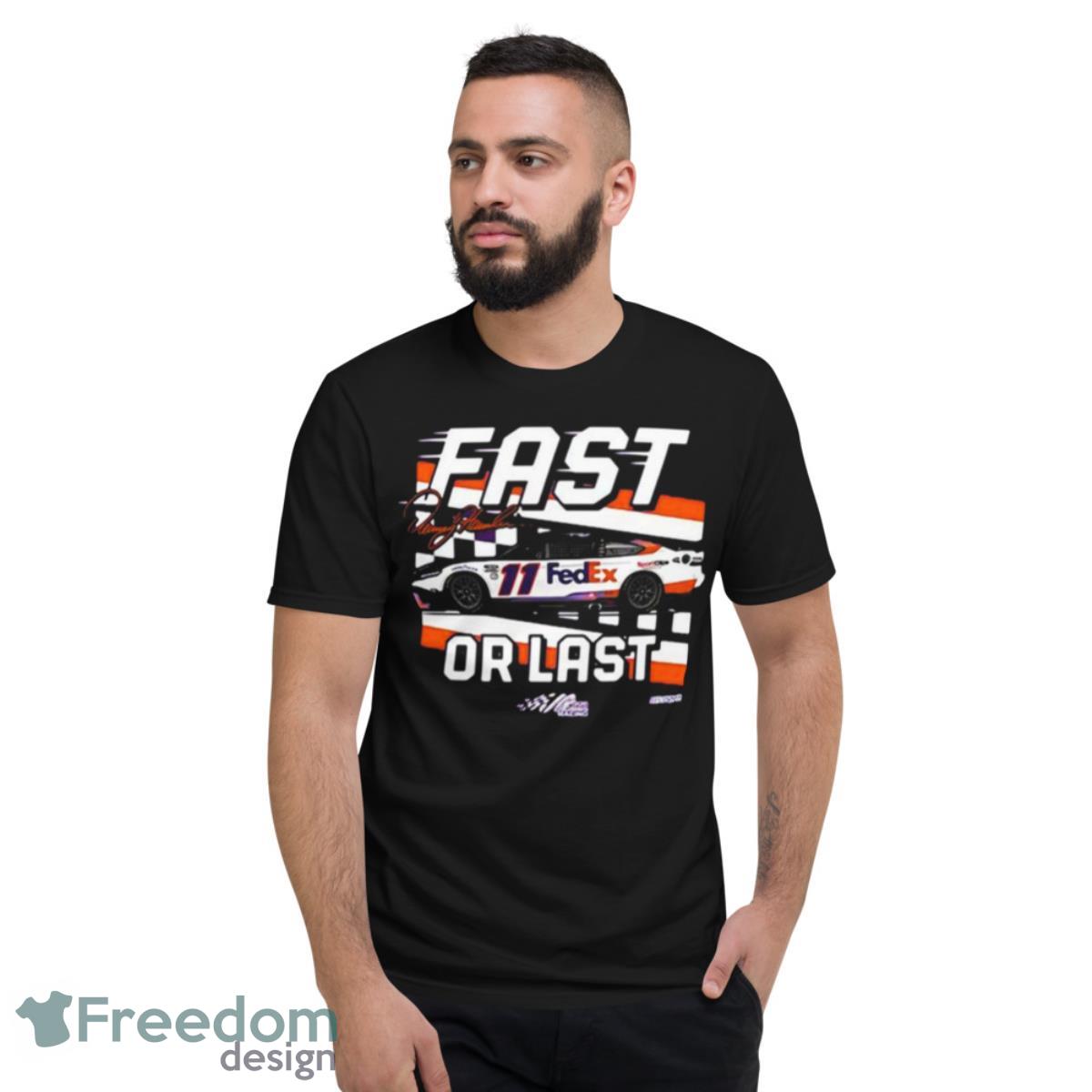 Denny Hamlin Checkered Flag Youth Fast Or LasShirt - Short Sleeve T-Shirt