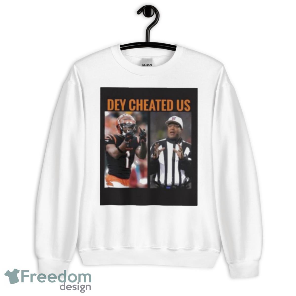 Dey Cheated Us Shirt - Unisex Heavy Blend Crewneck Sweatshirt