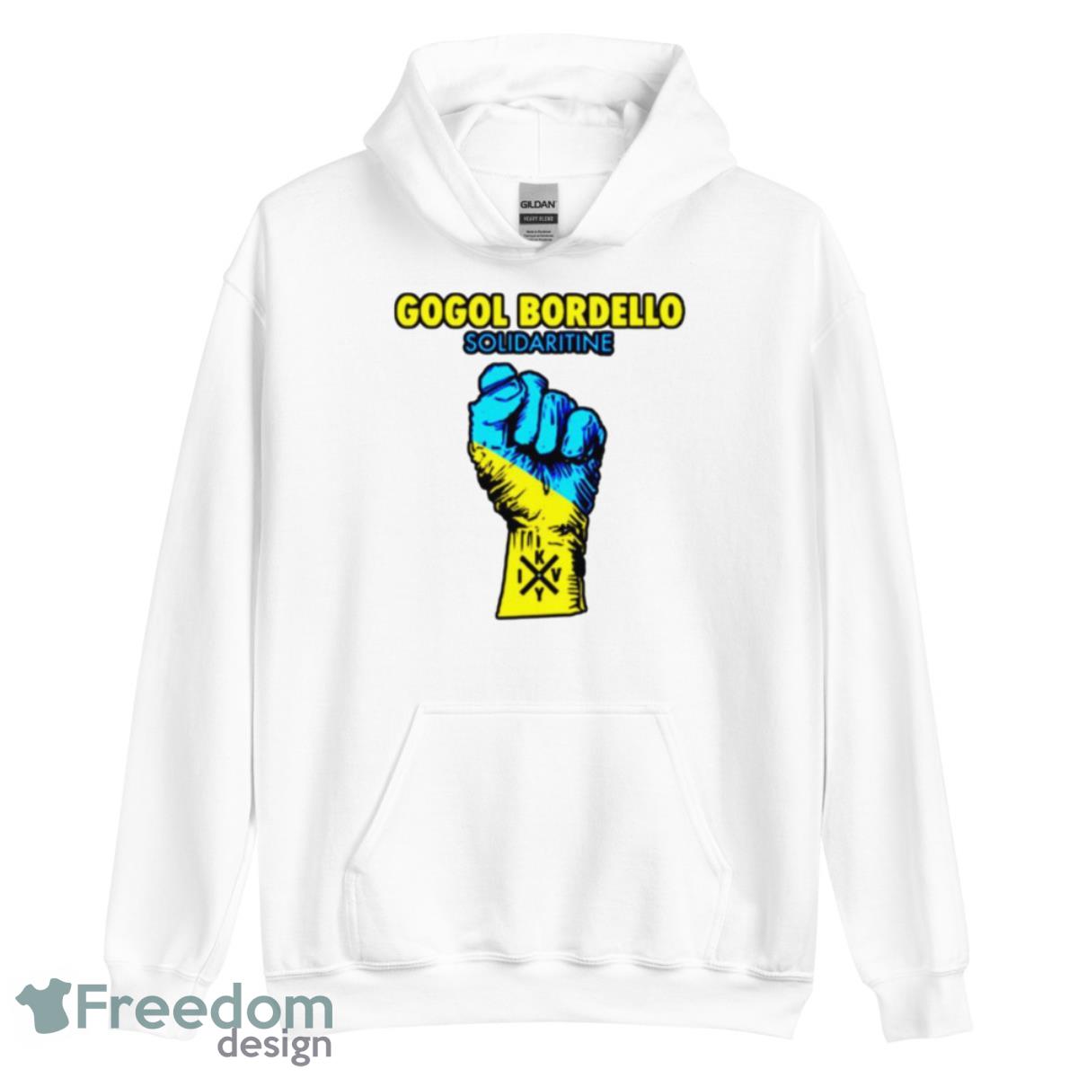Gogol Bordello Solidaritine Logo Shirt - Unisex Heavy Blend Hooded Sweatshirt Gogol Bordello Solidaritine Logo Shirt - Unisex Heavy Blend Hooded Sweatshirt