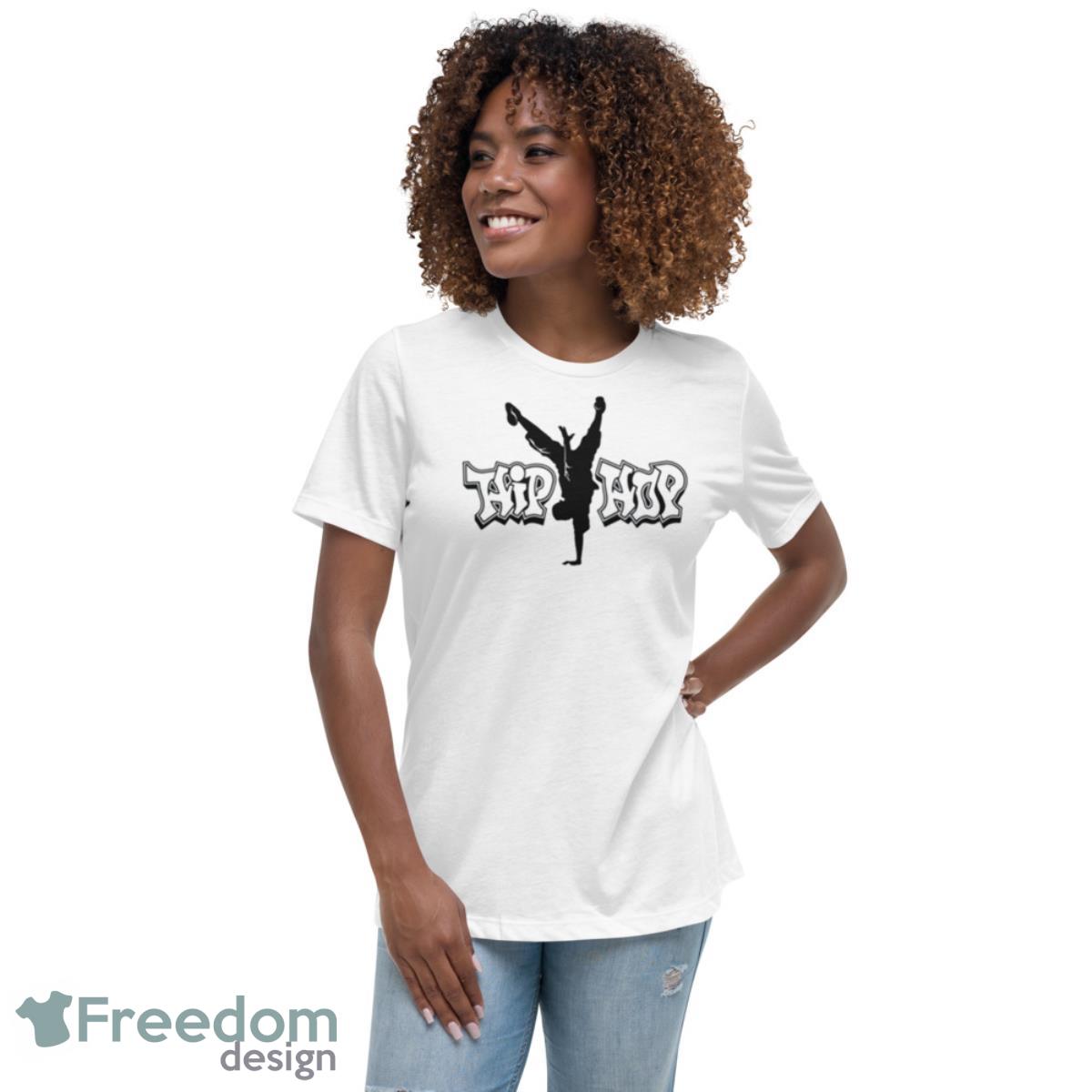 Hiphop Dancing Logo Shirt - Womens Relaxed Short Sleeve Jersey Tee Hiphop Dancing Logo Shirt - Womens Relaxed Short Sleeve Jersey Tee