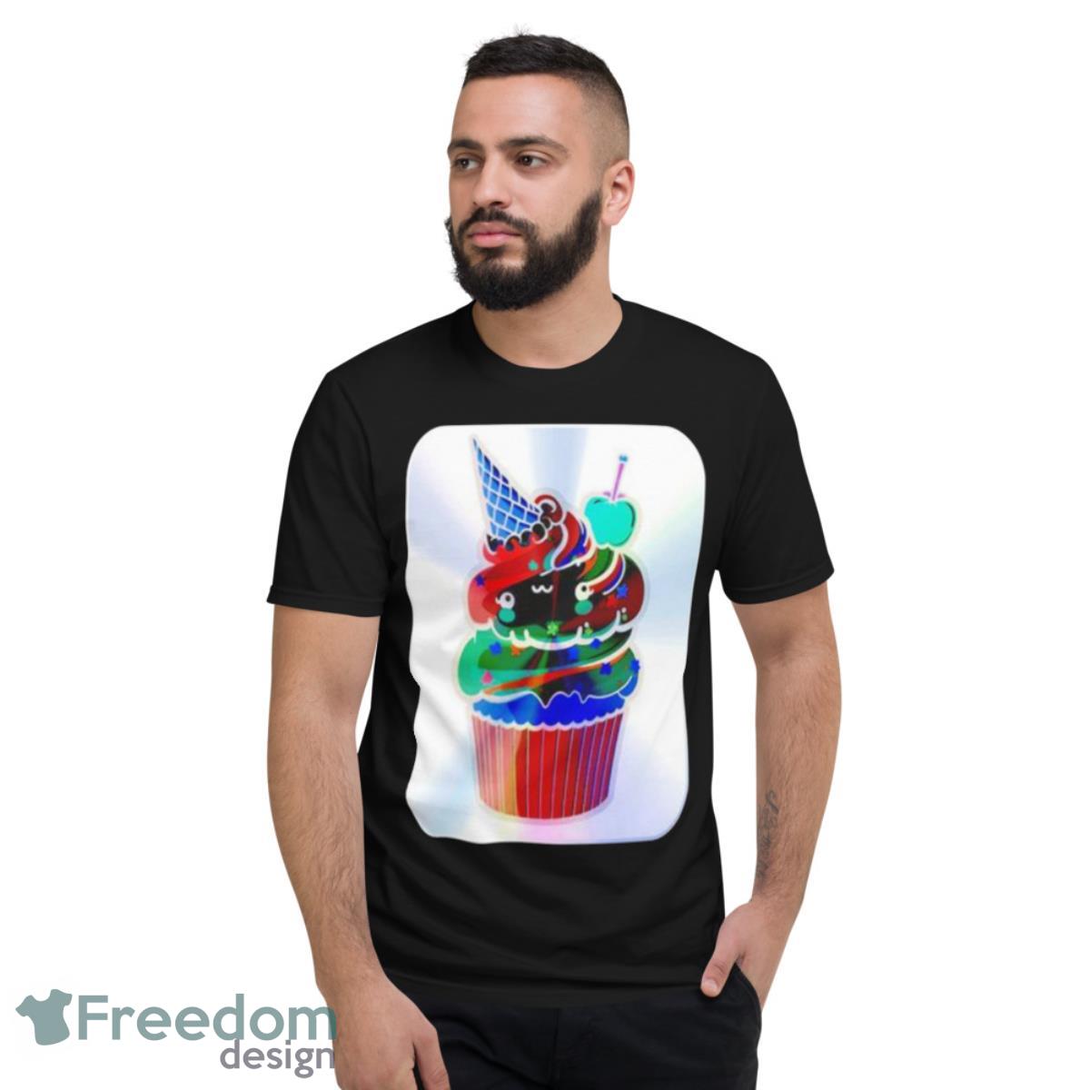 Holographic Unicorn Cupcake Holo Shirt - Short Sleeve T-Shirt