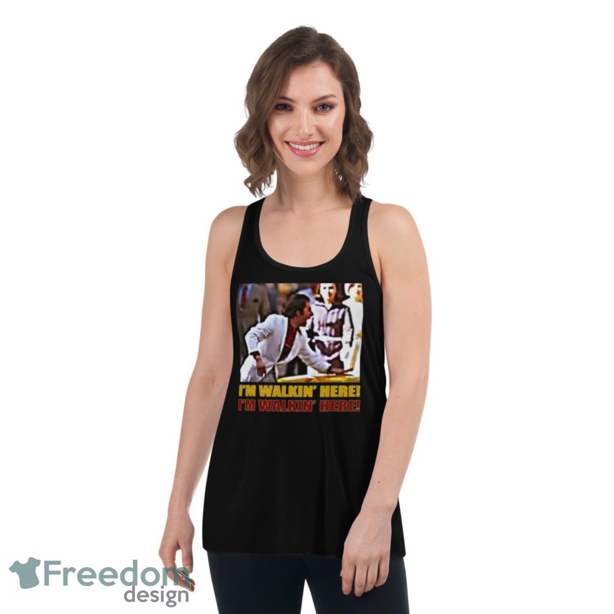 I’m Walkin’ Here Midnight Cowboy Shirt - Womens Flowy Racerback Tank I’m Walkin’ Here Midnight Cowboy Shirt - Womens Flowy Racerback Tank
