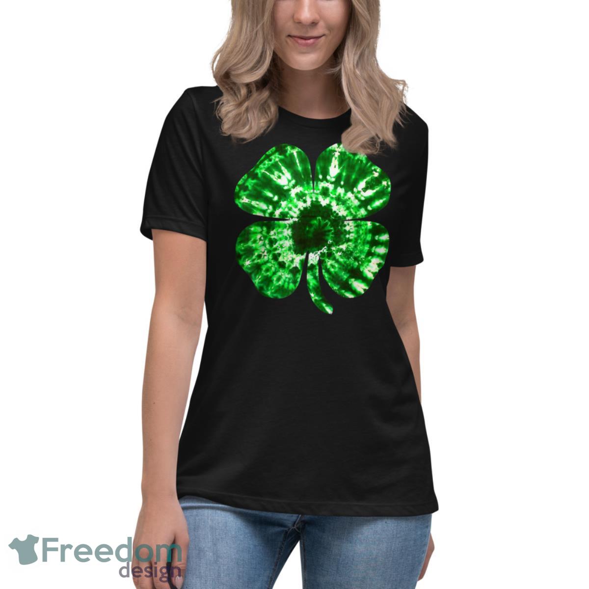 Irish Shamrock Tie Dye Happy St Patricks Day Go Lucky Gifts Shirt - Womens Relaxed Short Sleeve Jersey Tee Irish Shamrock Tie Dye Happy St Patricks Day Go Lucky Gifts Shirt - Womens Relaxed Short Sleeve Jersey Tee