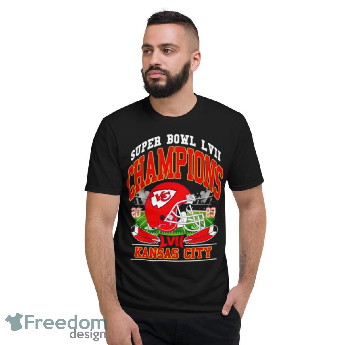 Kansas City Chiefs 1969 2023 64 Years Of Super Bowl Champions Super Bowl LVII Shirt - Short Sleeve T-Shirt